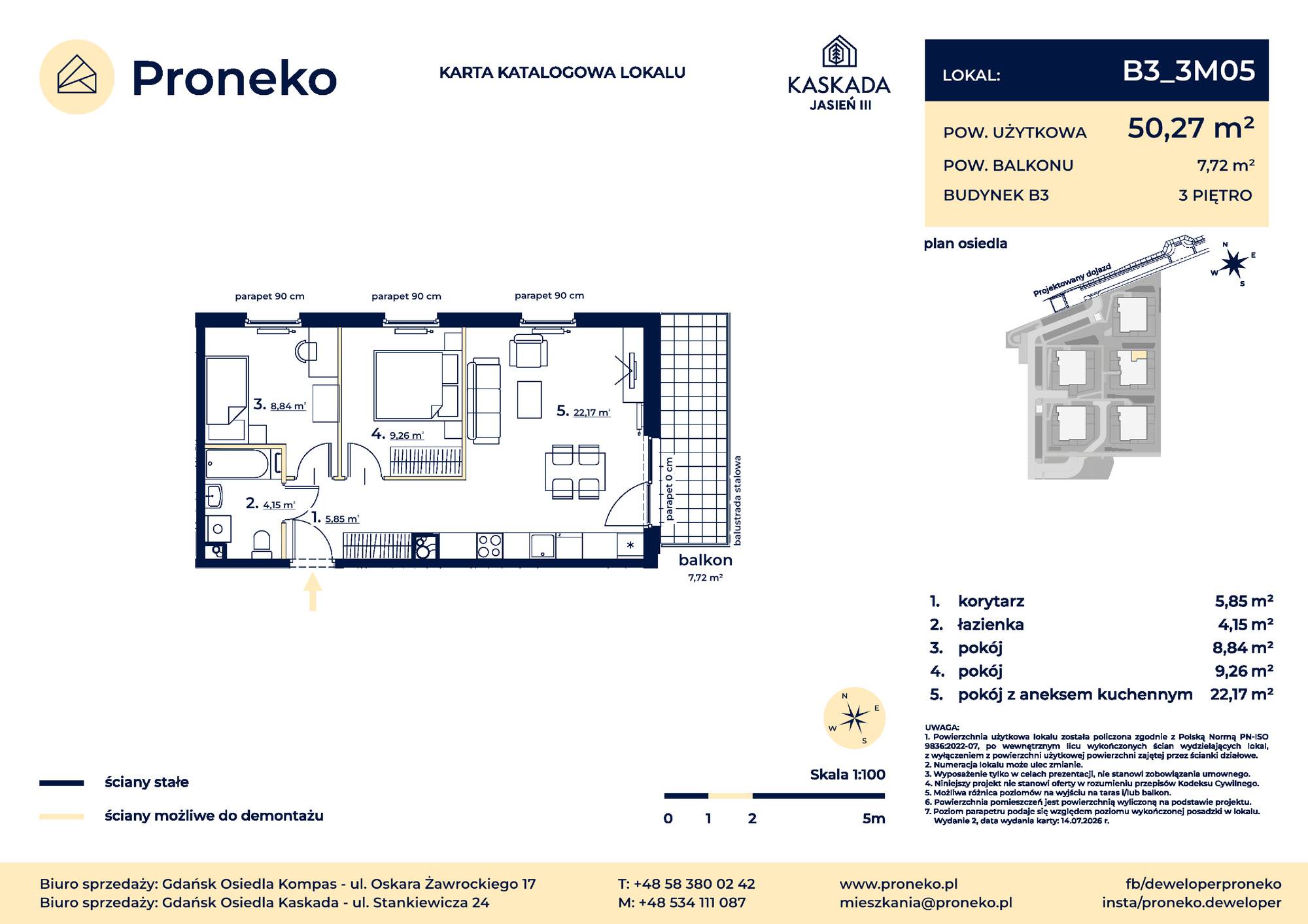 Osiedle Kompas – inwestycja Proneko - lokal B3_3M05