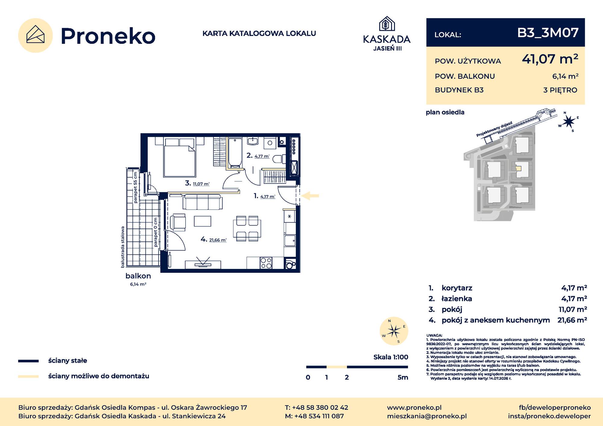 Osiedle Kompas – inwestycja Proneko - lokal B3_3M07