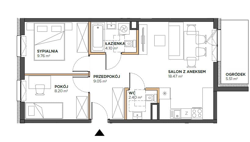 Trio Park – inwestycja Marvipol - lokal B078