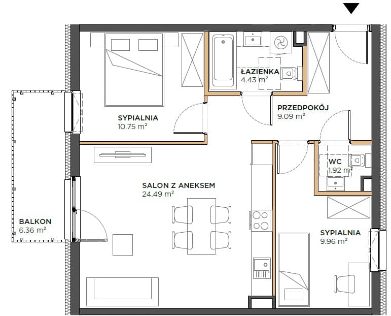 Trio Park – inwestycja Marvipol - lokal C016