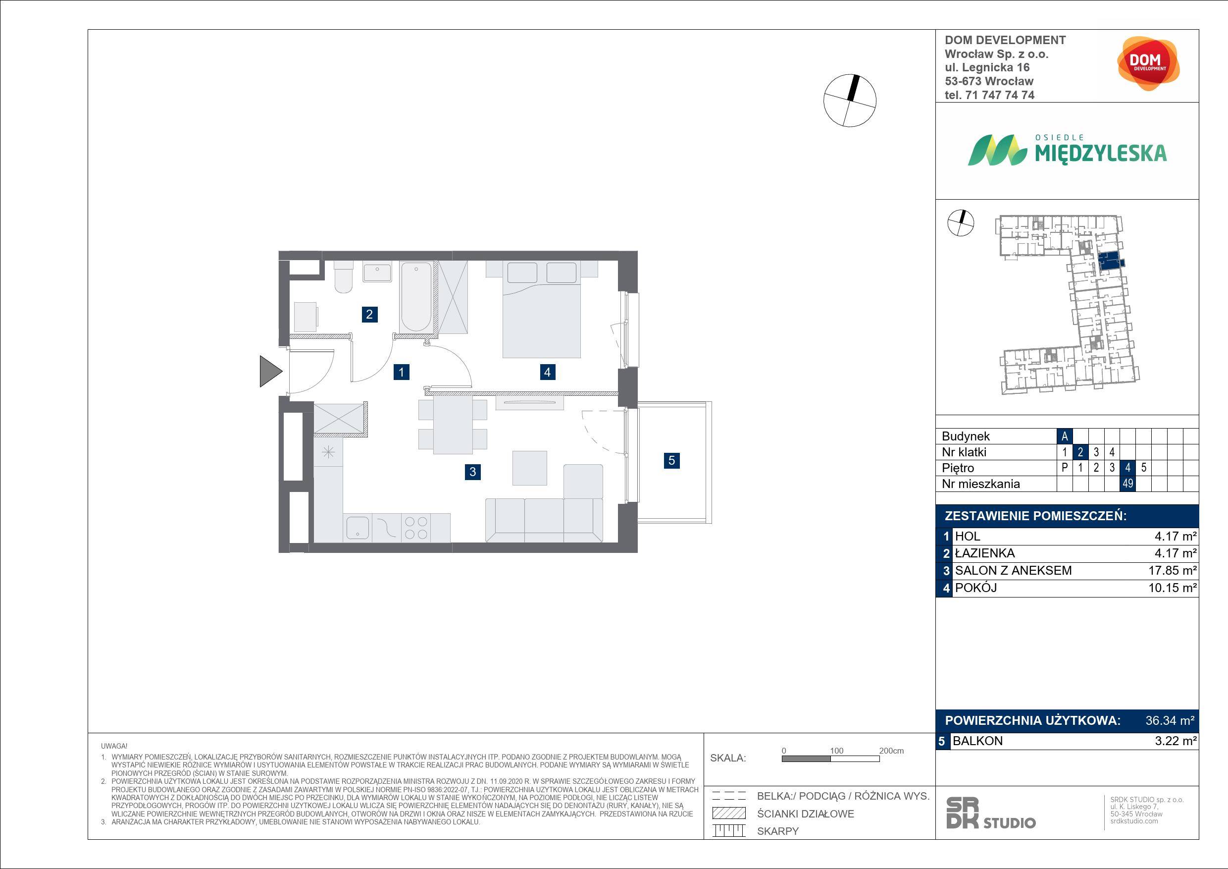 OSIEDLE MIĘDZYLESKA – inwestycja Dom Development - lokal A 49, budynek A