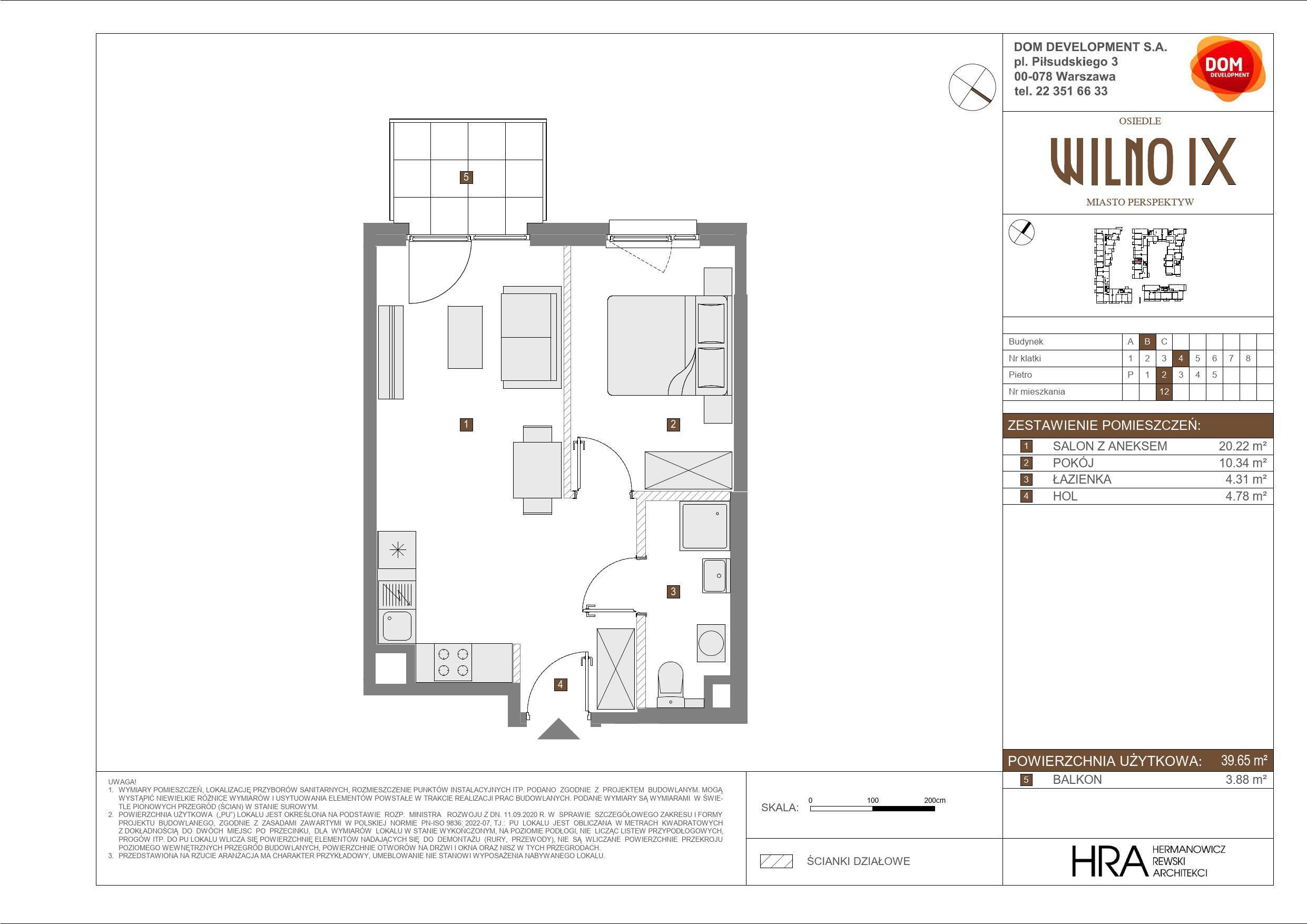 OSIEDLE WILNO – inwestycja Dom Development - lokal B 12, budynek B
