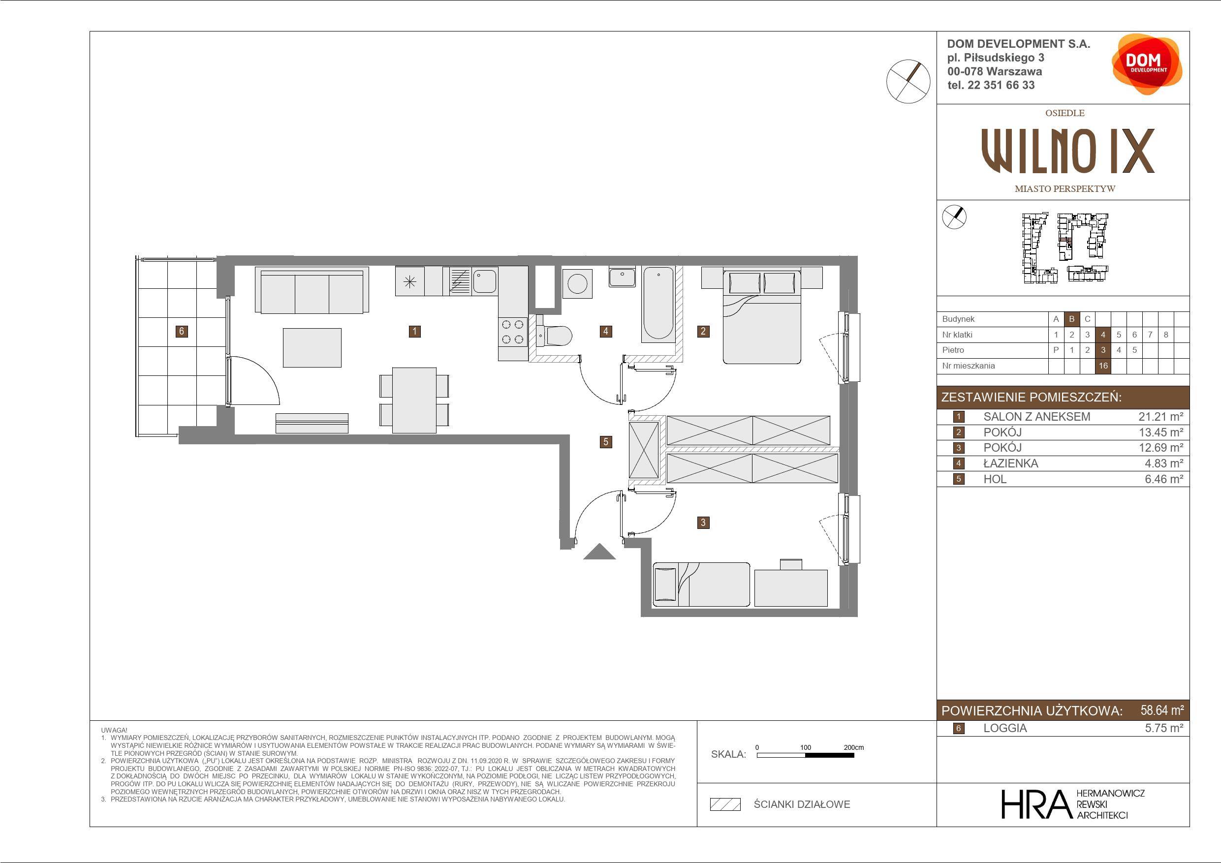 OSIEDLE WILNO – inwestycja Dom Development - lokal B 16, budynek B