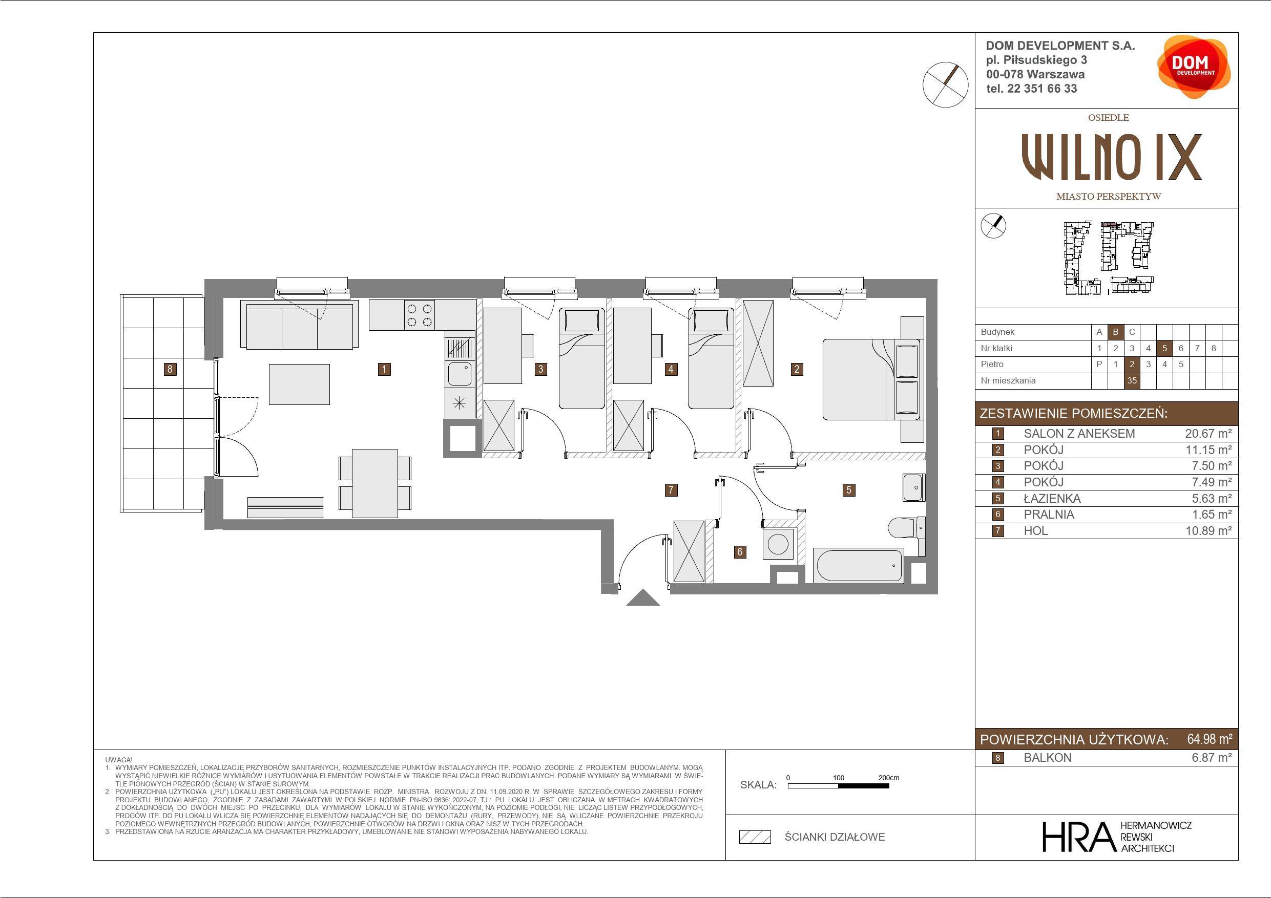 OSIEDLE WILNO – inwestycja Dom Development - lokal B 35, budynek B