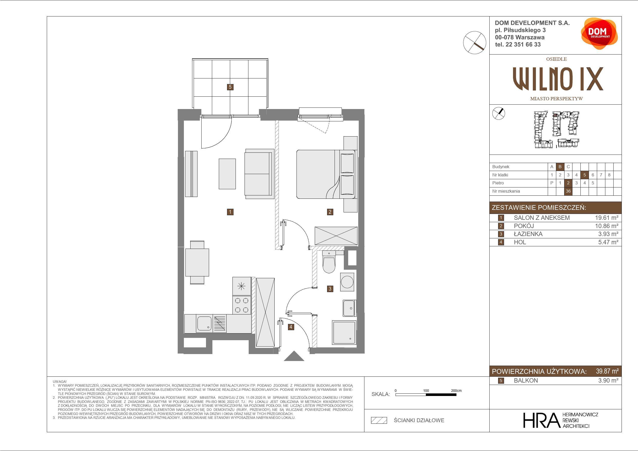 OSIEDLE WILNO – inwestycja Dom Development - lokal B 36, budynek B