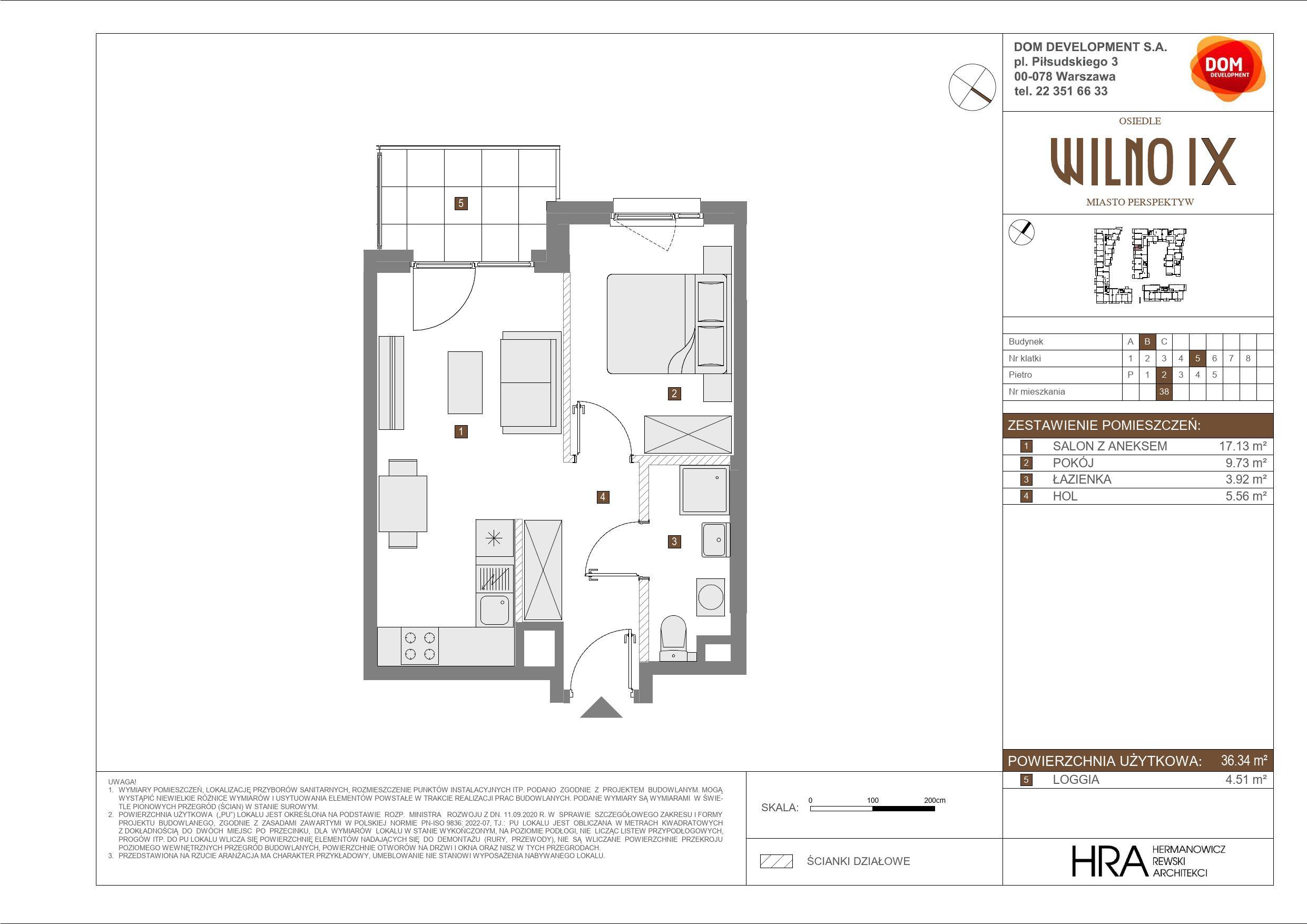 OSIEDLE WILNO – inwestycja Dom Development - lokal B 38, budynek B