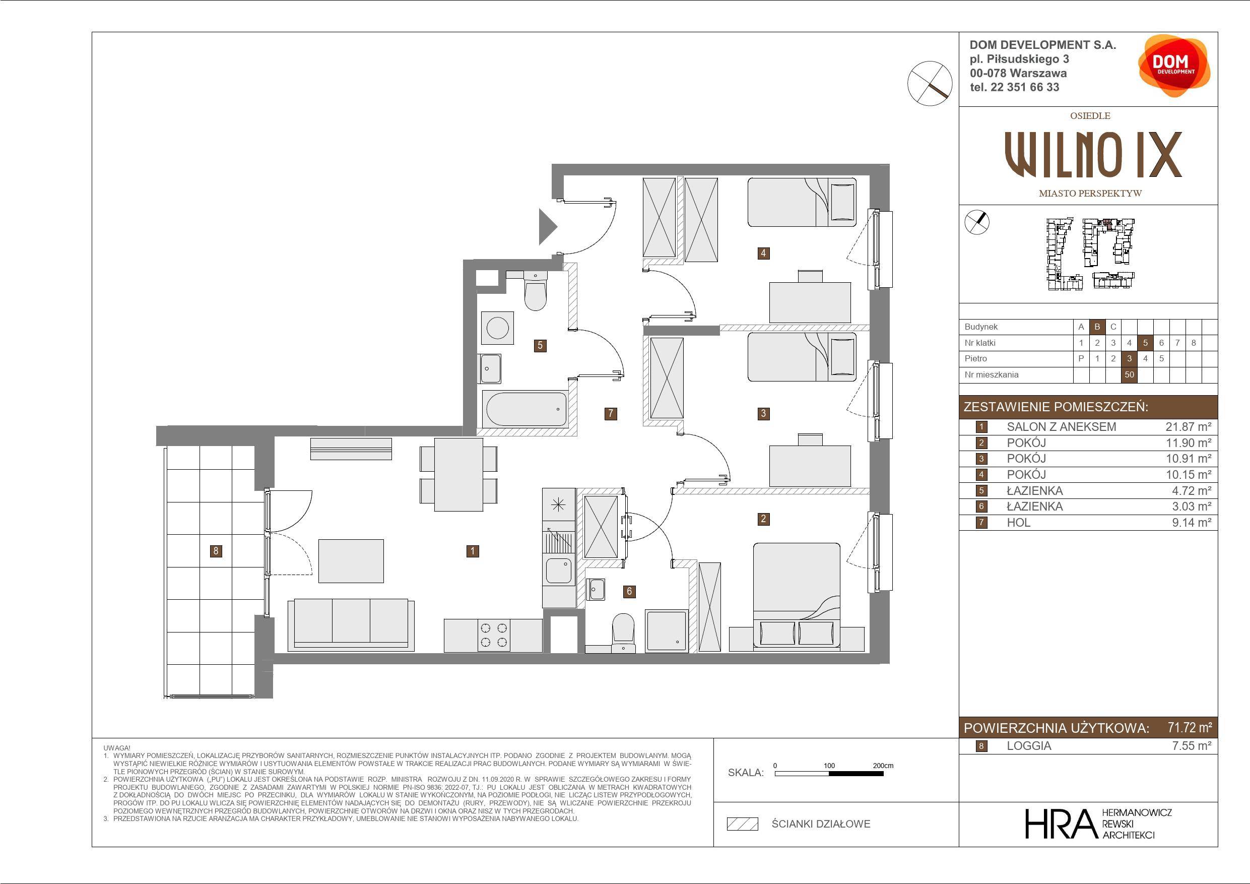 OSIEDLE WILNO – inwestycja Dom Development - lokal B 50, budynek B
