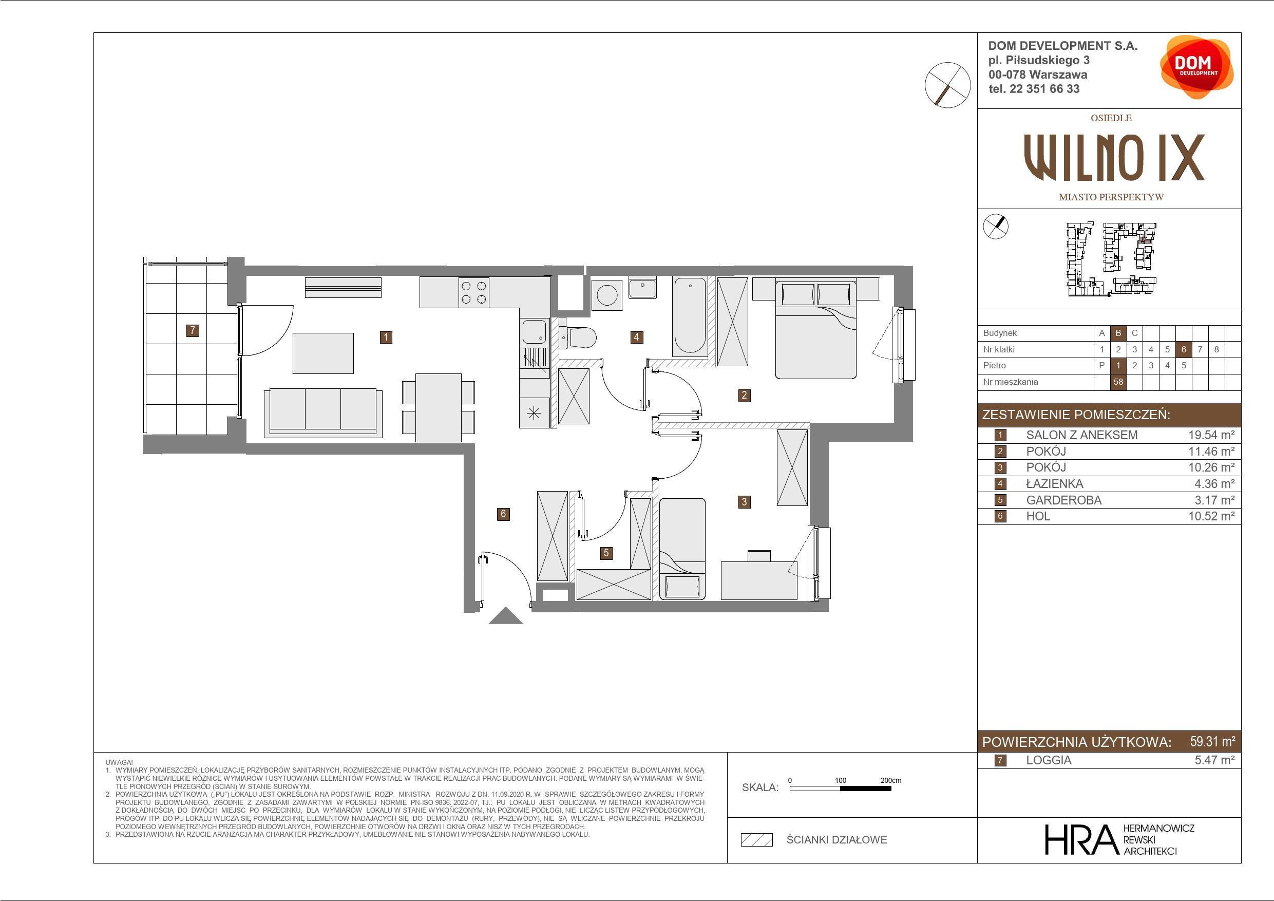 OSIEDLE WILNO – inwestycja Dom Development - lokal B 58, budynek B