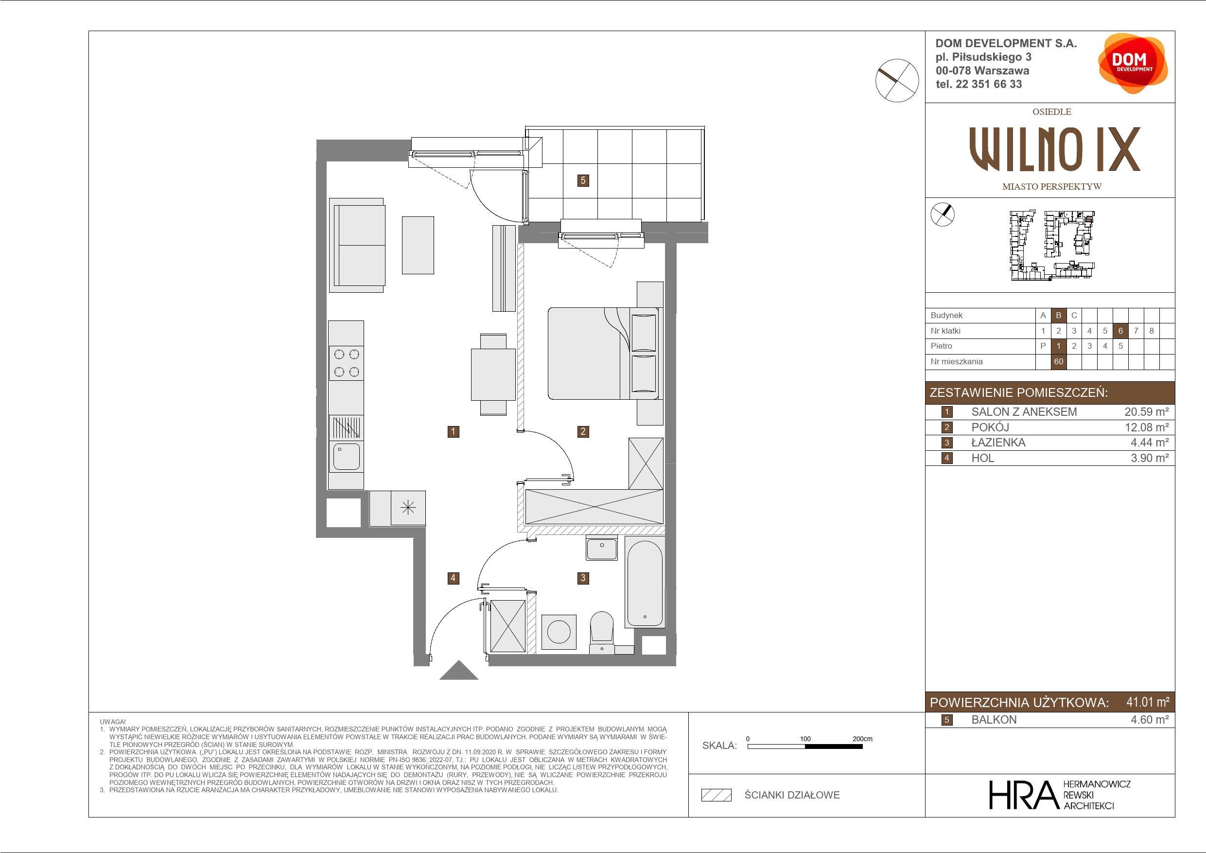 OSIEDLE WILNO – inwestycja Dom Development - lokal B 60, budynek B