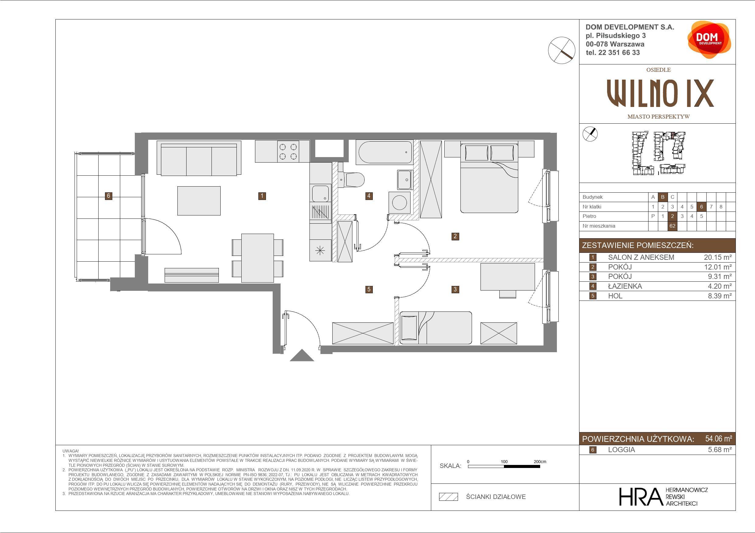 OSIEDLE WILNO – inwestycja Dom Development - lokal B 62, budynek B