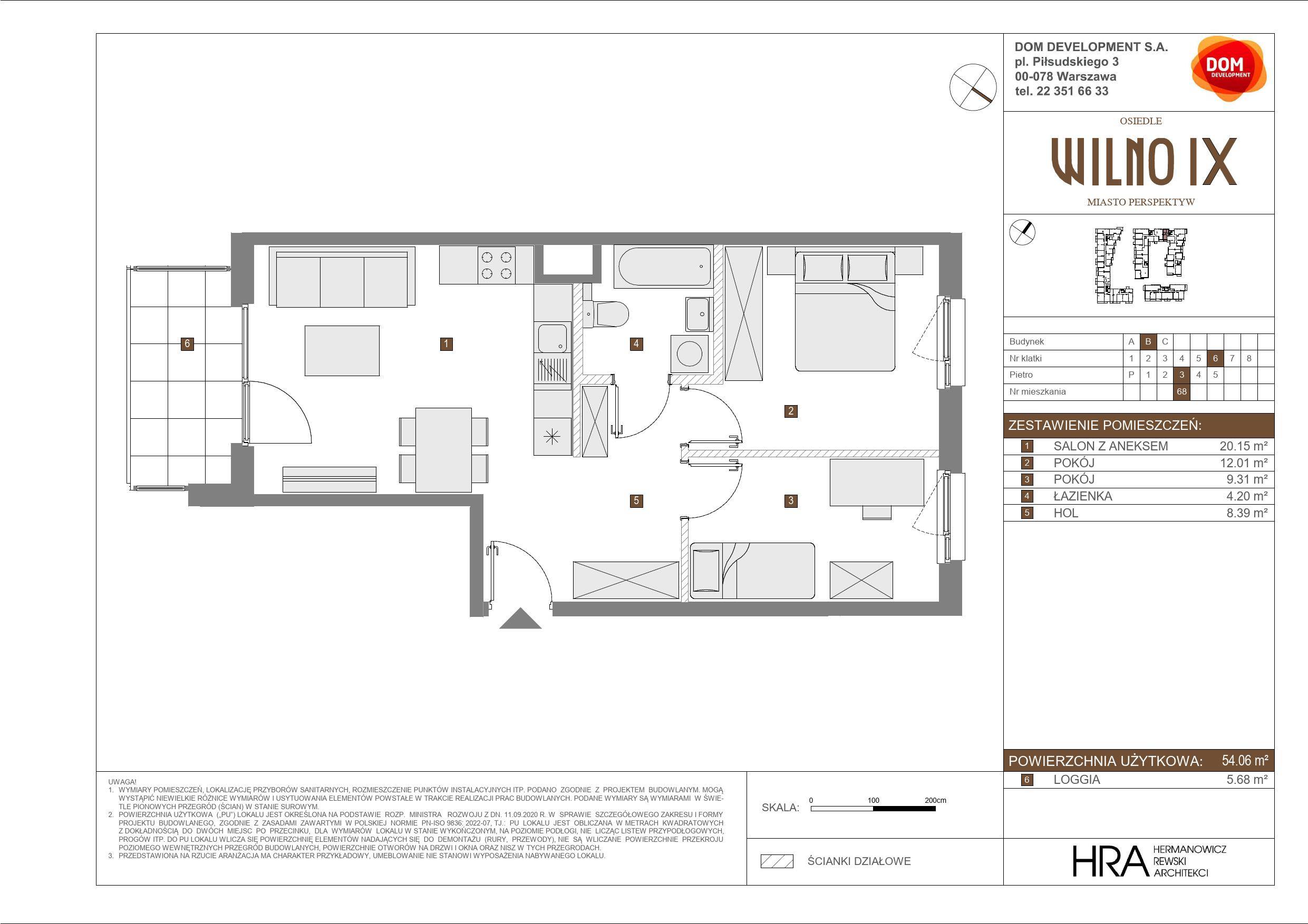 OSIEDLE WILNO – inwestycja Dom Development - lokal B 68, budynek B