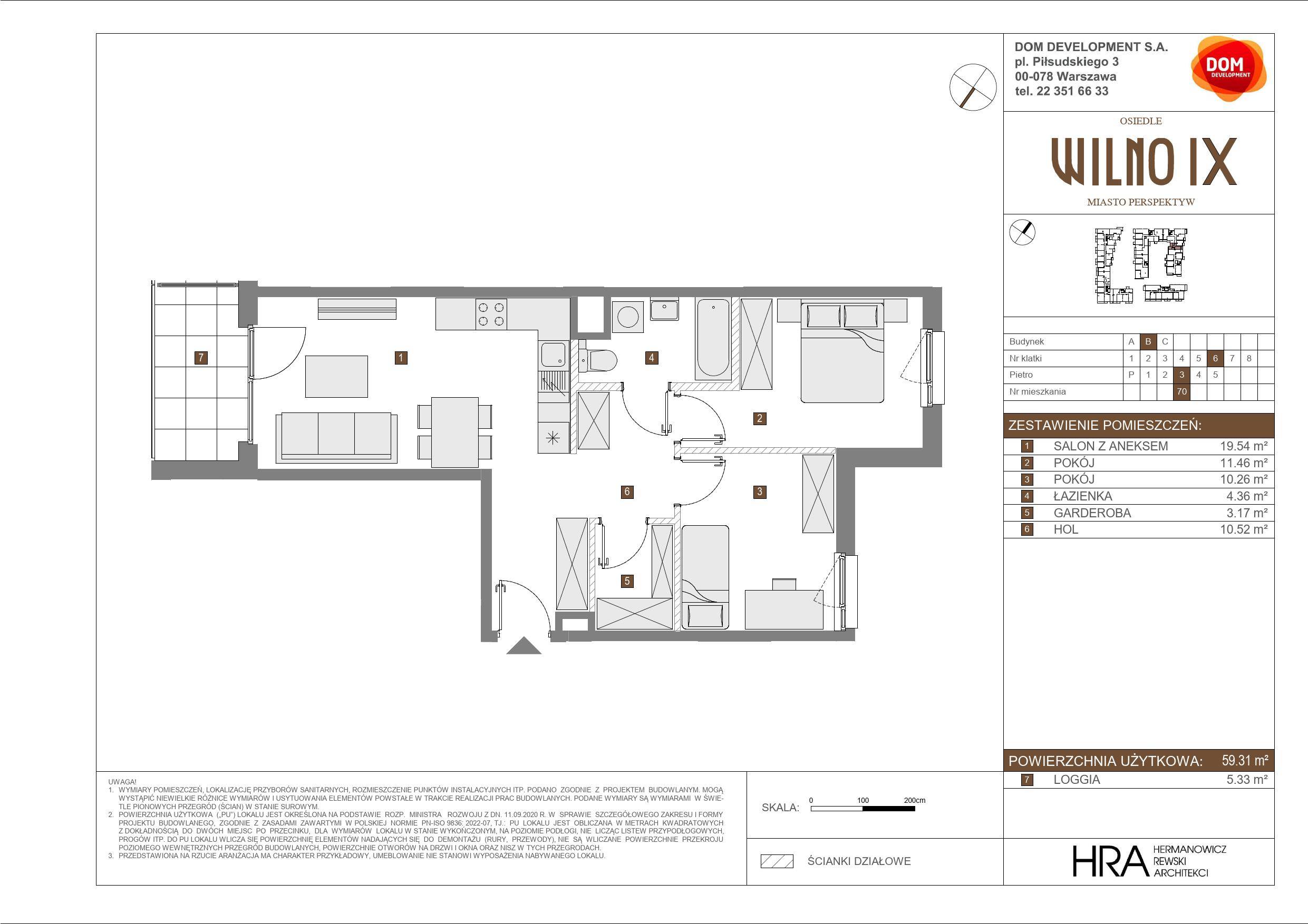 OSIEDLE WILNO – inwestycja Dom Development - lokal B 70, budynek B