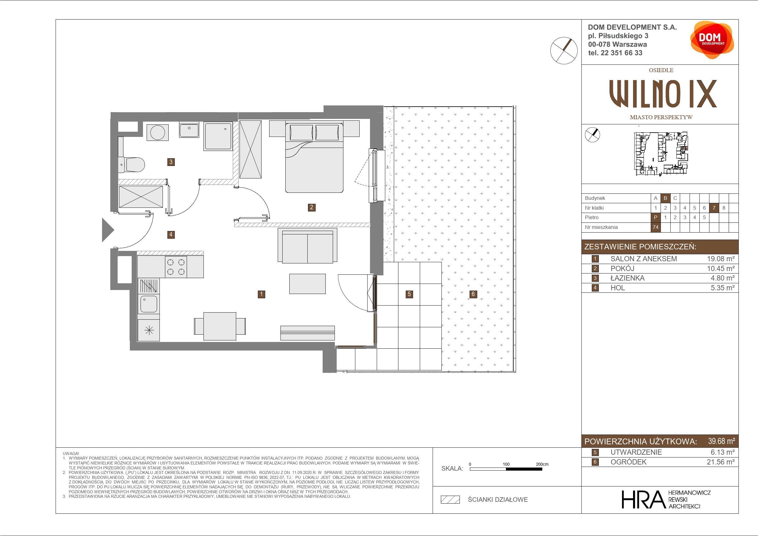 OSIEDLE WILNO – inwestycja Dom Development - lokal B 74, budynek B