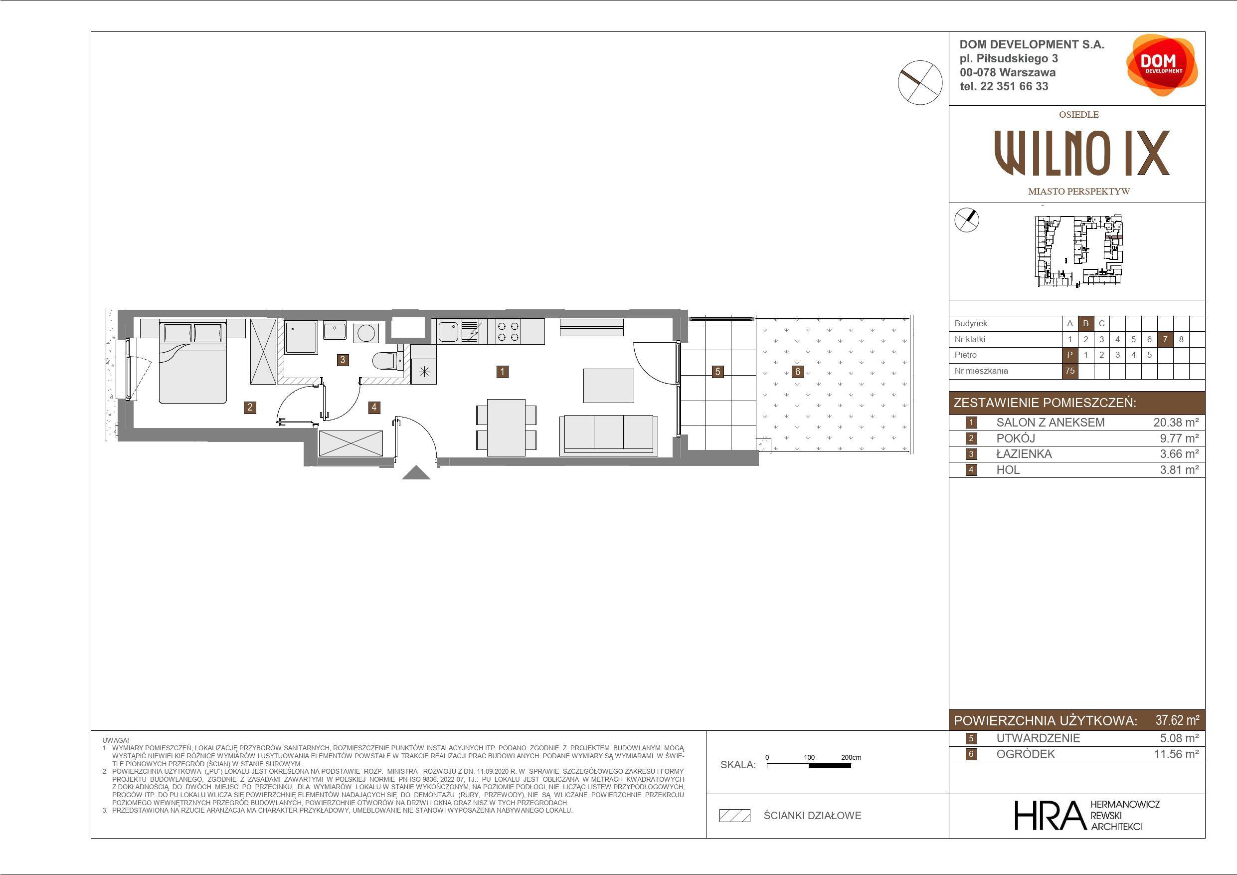 OSIEDLE WILNO – inwestycja Dom Development - lokal B 75, budynek B