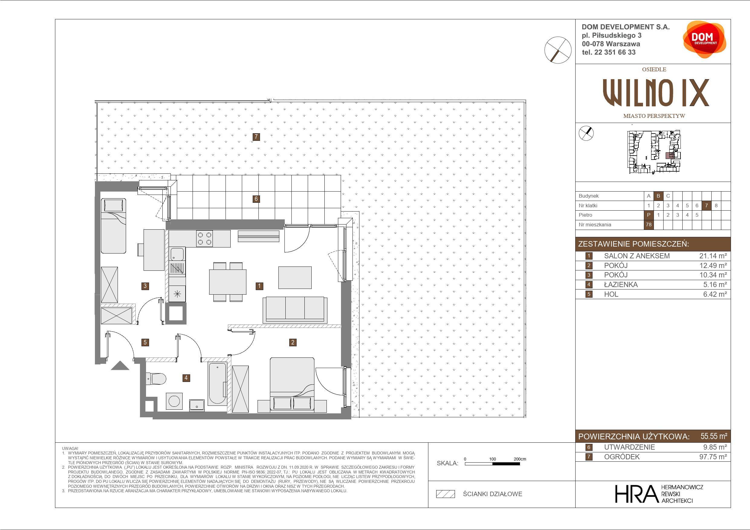 OSIEDLE WILNO – inwestycja Dom Development - lokal B 78, budynek B
