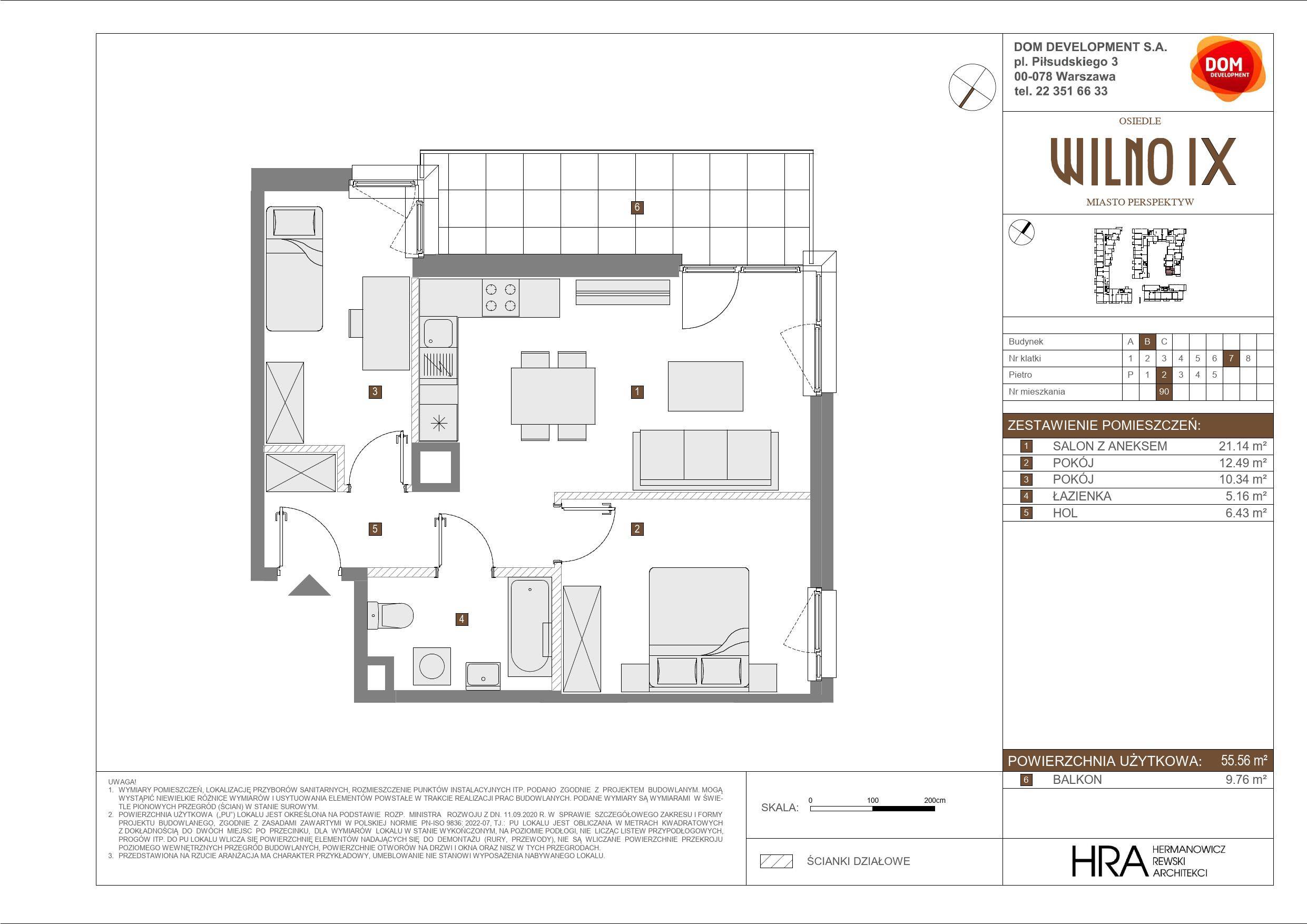 OSIEDLE WILNO – inwestycja Dom Development - lokal B 90, budynek B