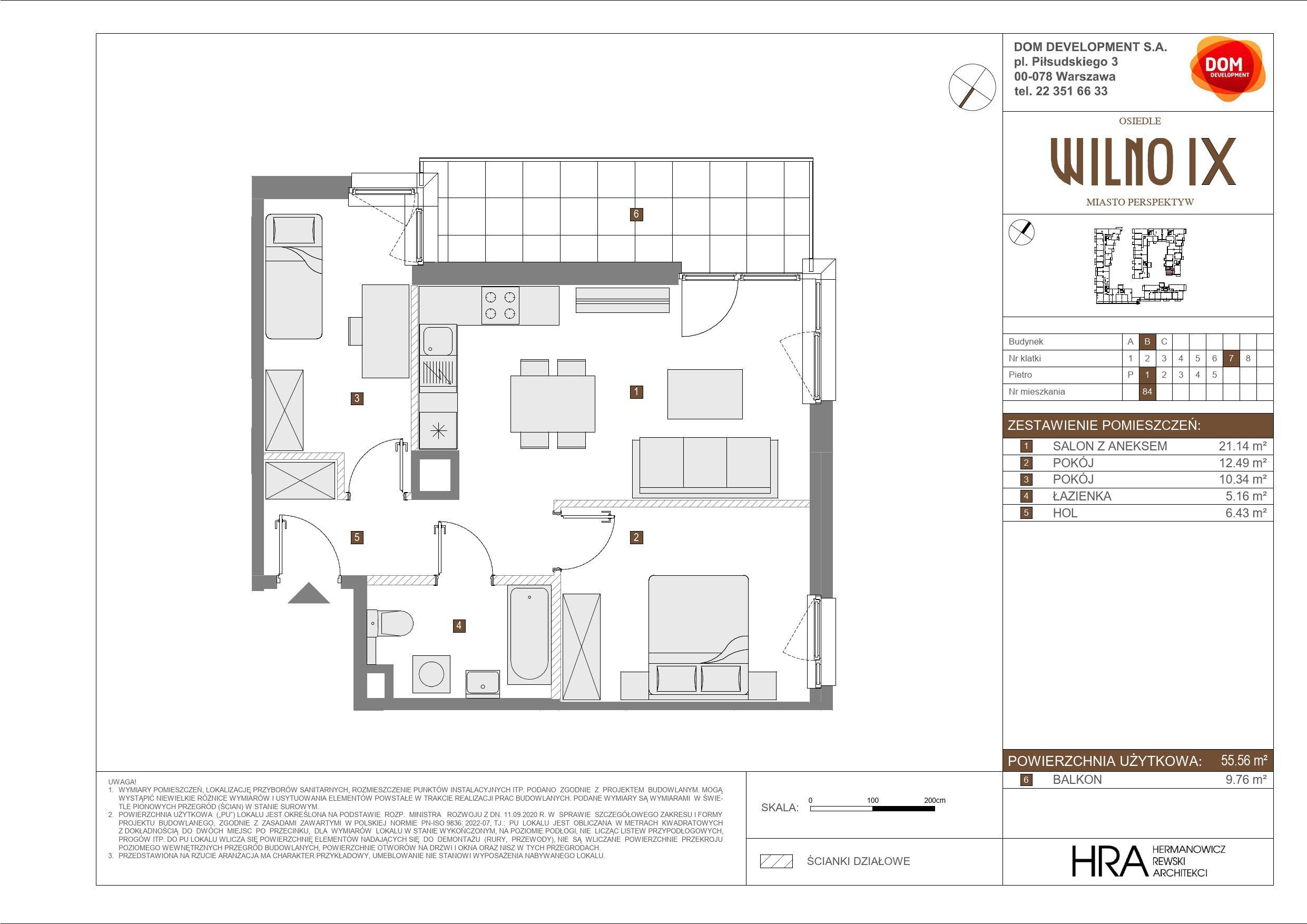 OSIEDLE WILNO – inwestycja Dom Development - lokal B 84, budynek B