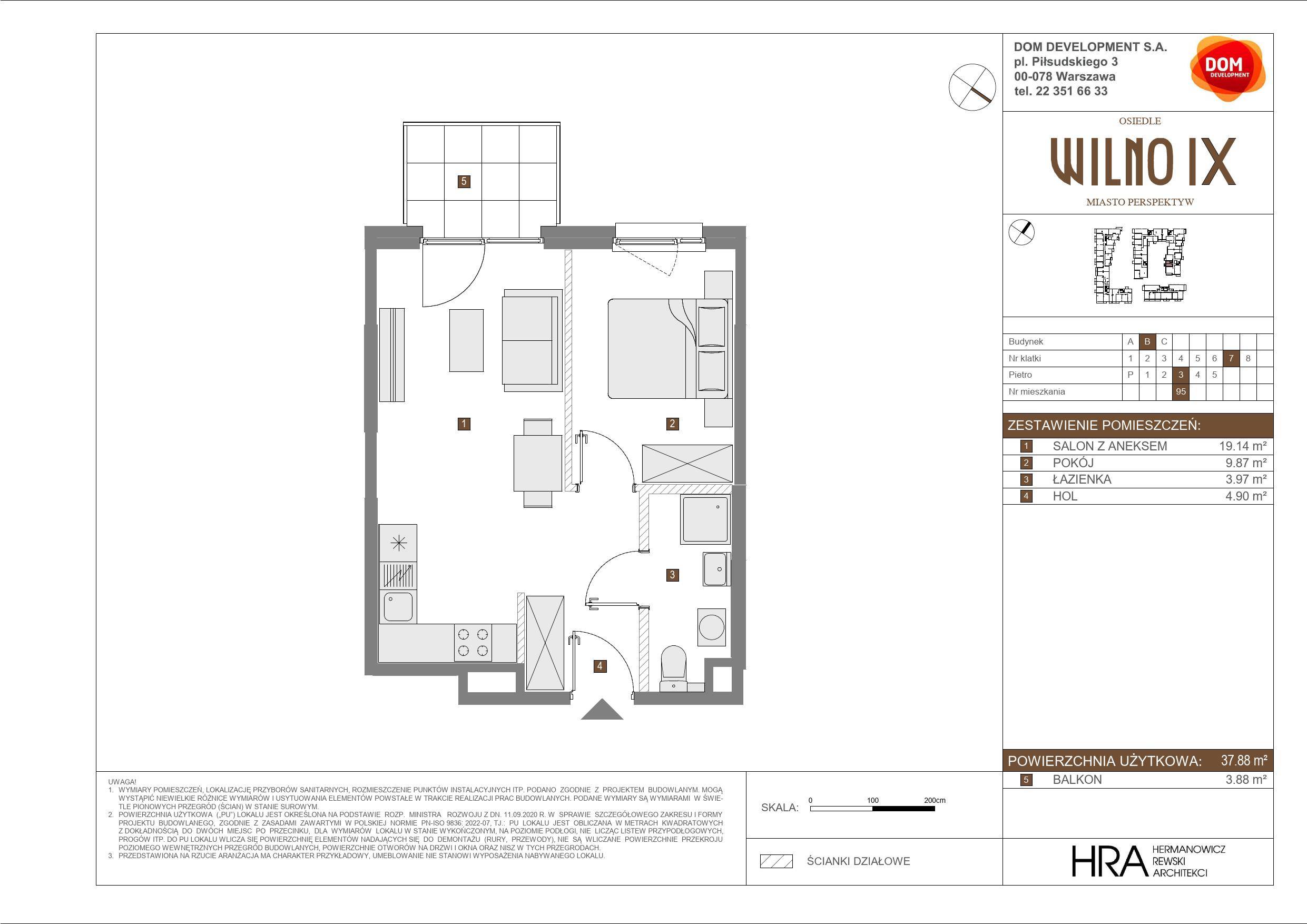 OSIEDLE WILNO – inwestycja Dom Development - lokal B 95, budynek B
