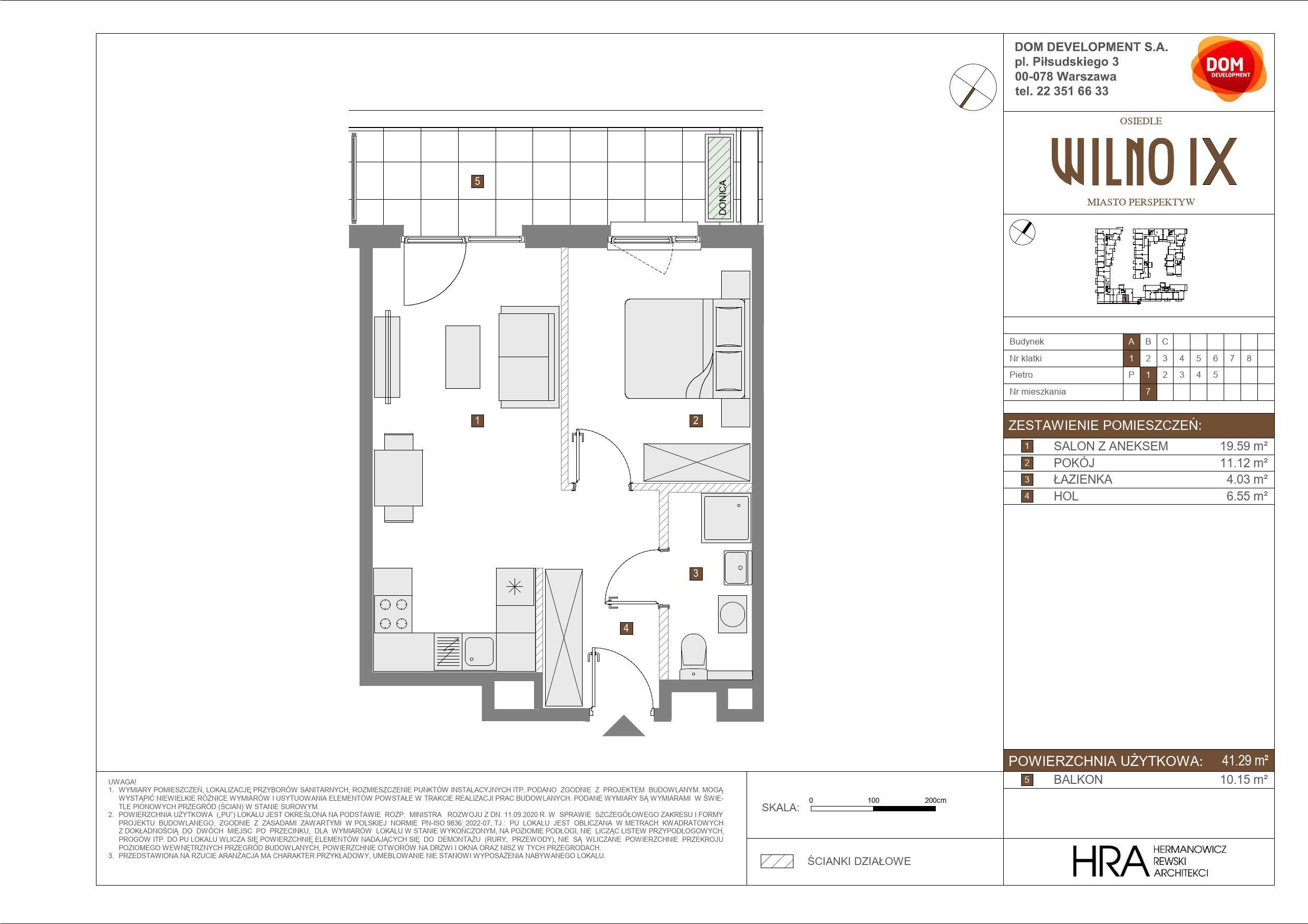 OSIEDLE WILNO – inwestycja Dom Development - lokal A 7, budynek A