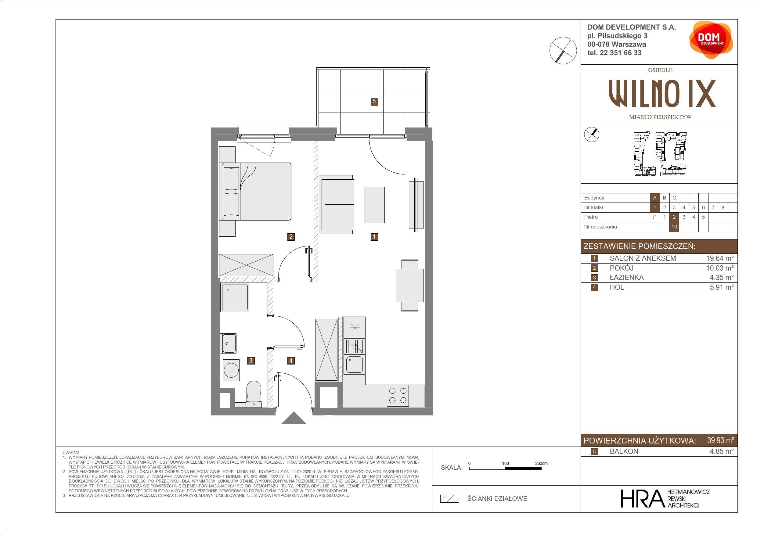 OSIEDLE WILNO – inwestycja Dom Development - lokal A 10, budynek A