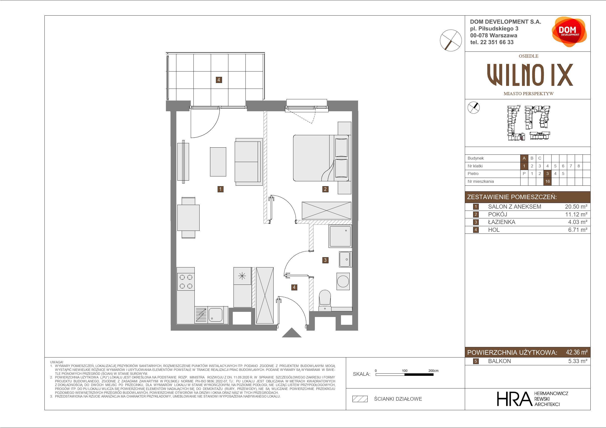 OSIEDLE WILNO – inwestycja Dom Development - lokal A 16, budynek A
