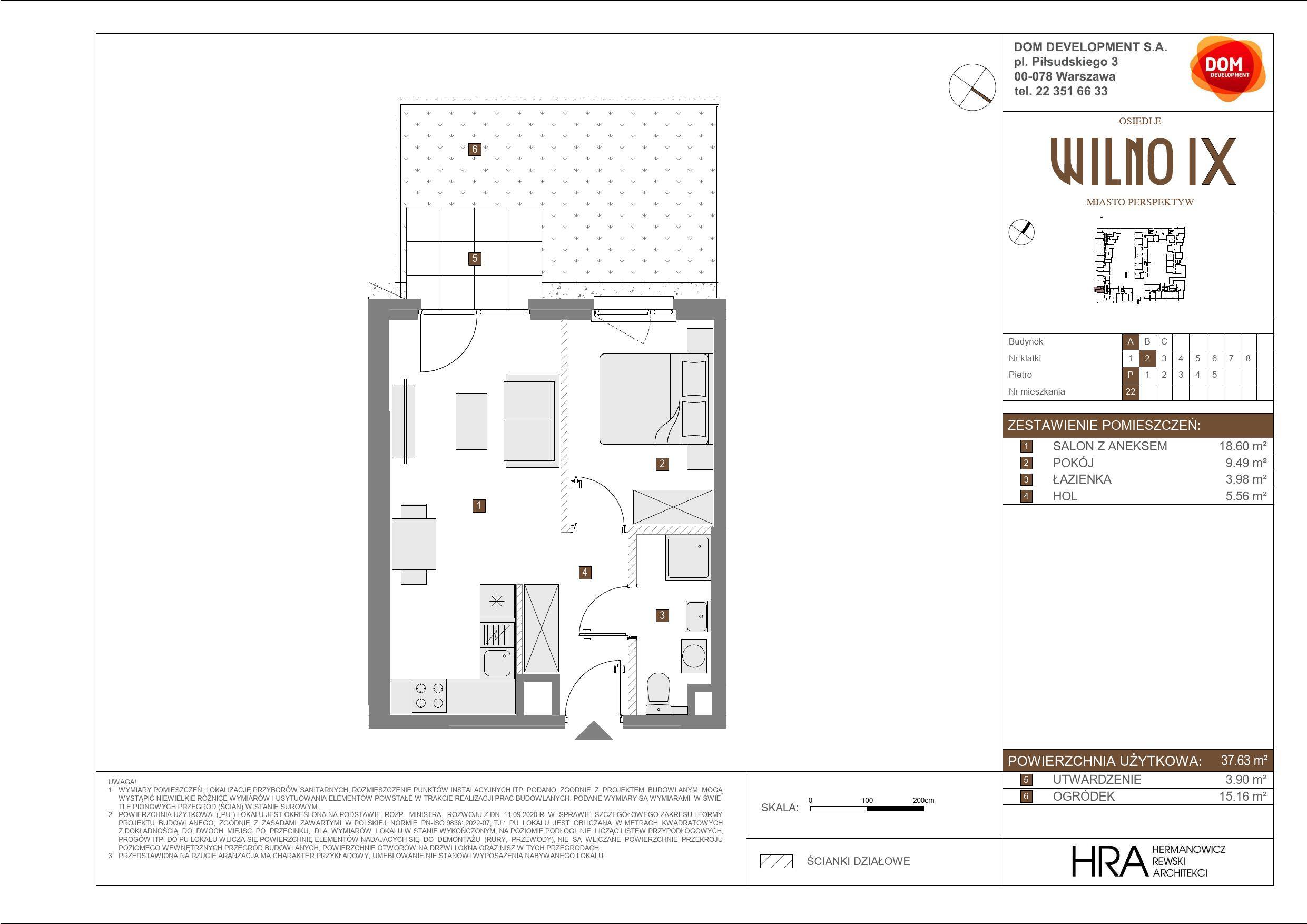 OSIEDLE WILNO – inwestycja Dom Development - lokal A 22, budynek A