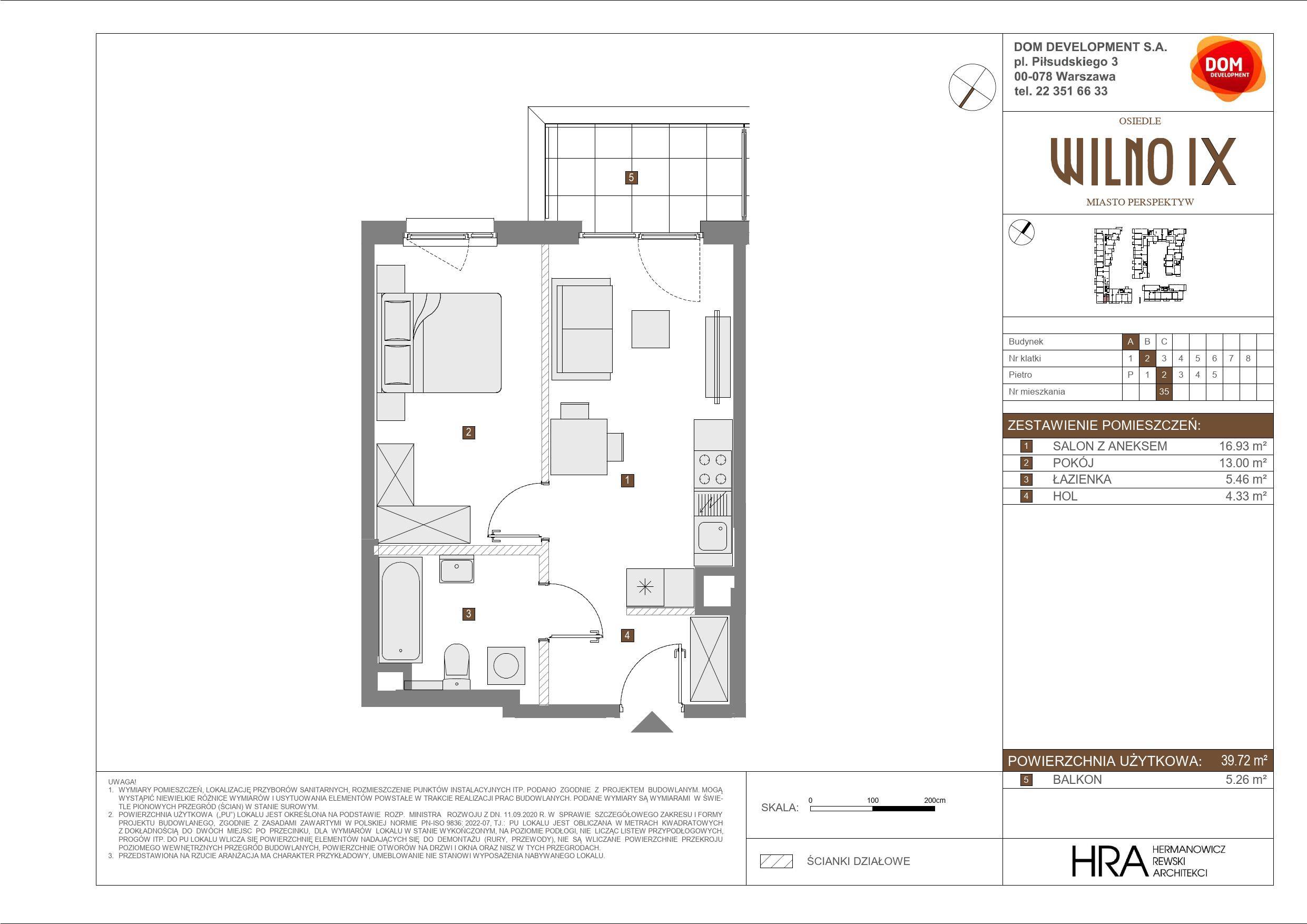 OSIEDLE WILNO – inwestycja Dom Development - lokal A 35, budynek A