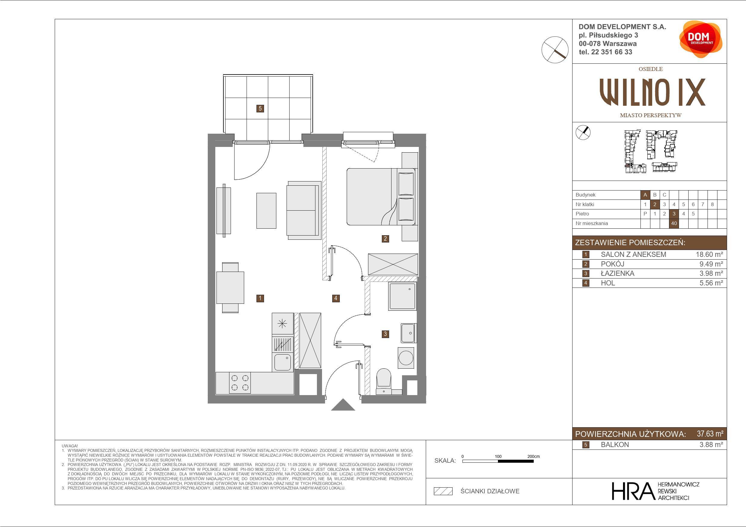 OSIEDLE WILNO – inwestycja Dom Development - lokal A 40, budynek A