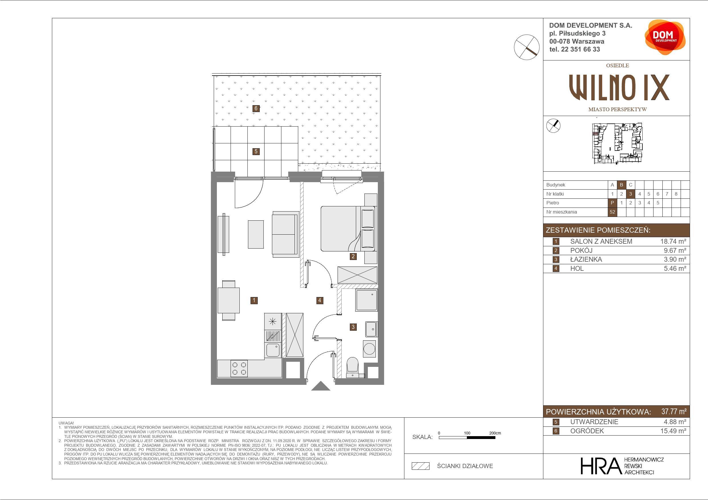 OSIEDLE WILNO – inwestycja Dom Development - lokal A 52, budynek A