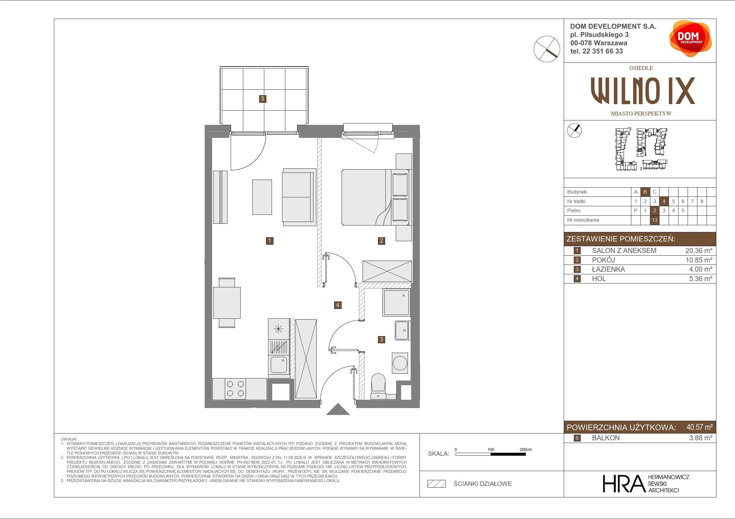 OSIEDLE WILNO – inwestycja Dom Development - lokal B 13, budynek B