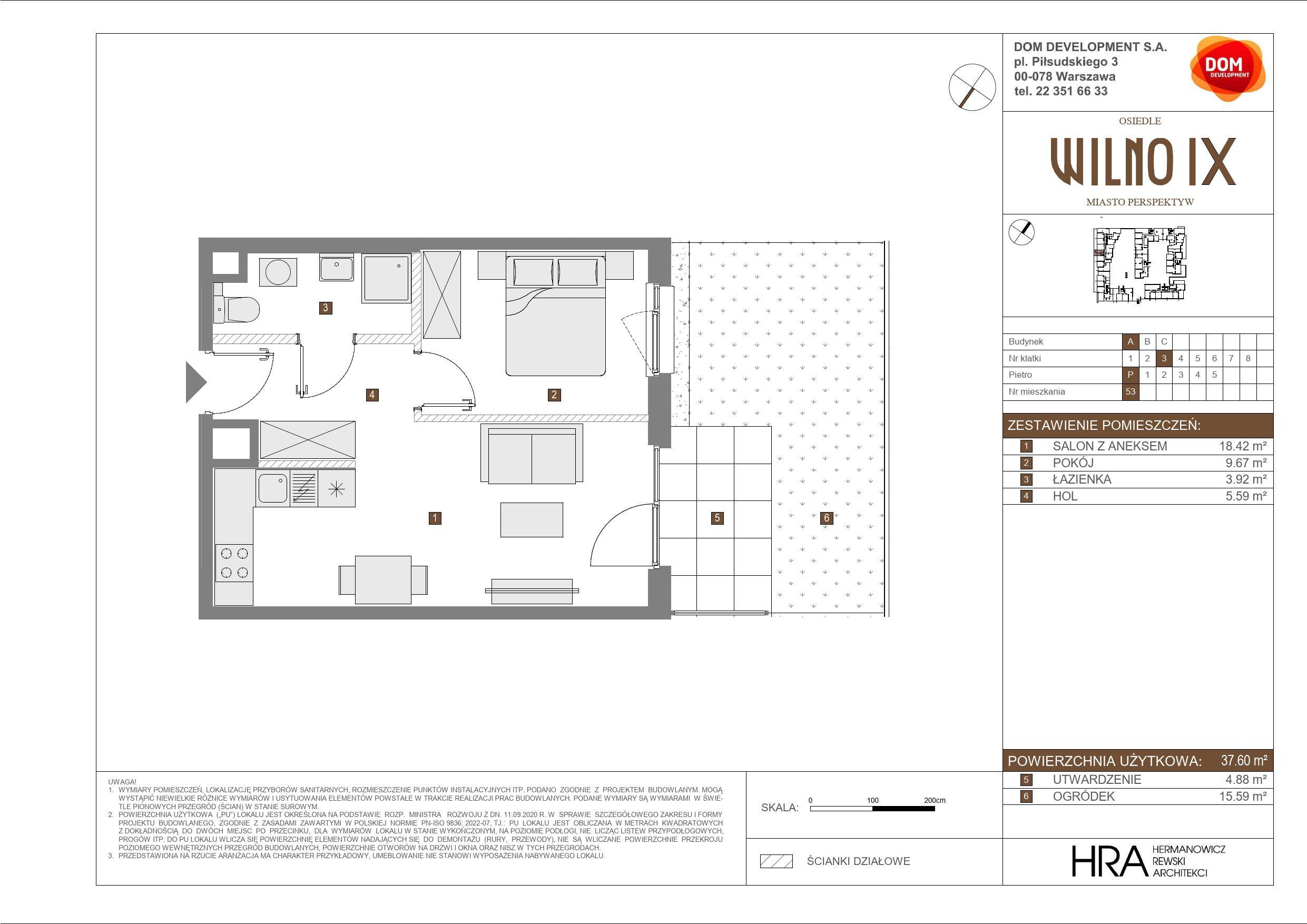 OSIEDLE WILNO – inwestycja Dom Development - lokal A 53, budynek A