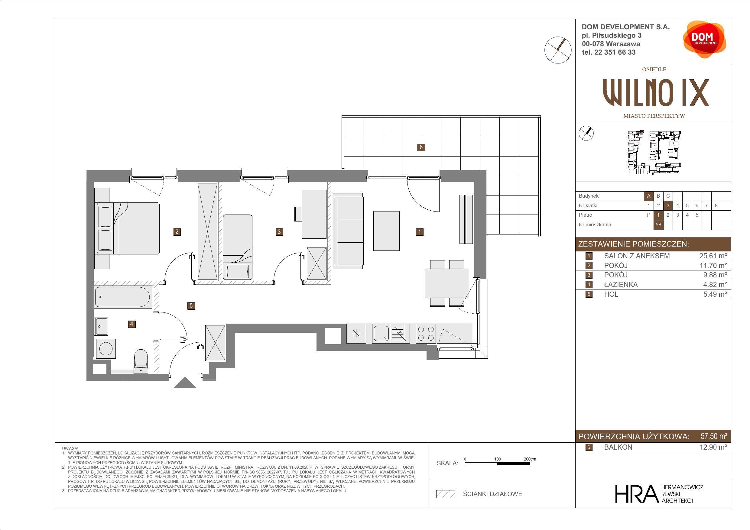 OSIEDLE WILNO – inwestycja Dom Development - lokal A 58, budynek A