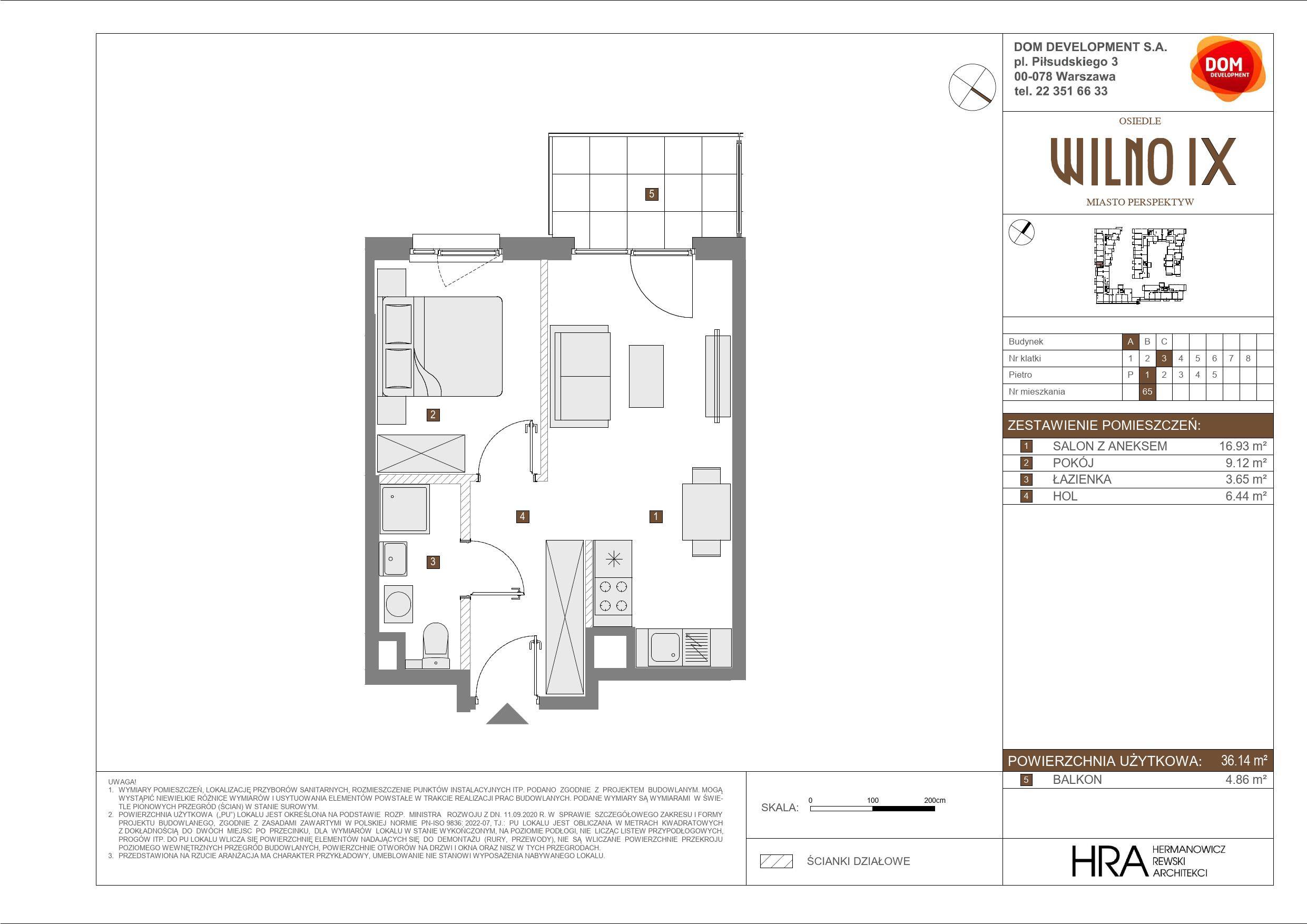 OSIEDLE WILNO – inwestycja Dom Development - lokal A 65, budynek A