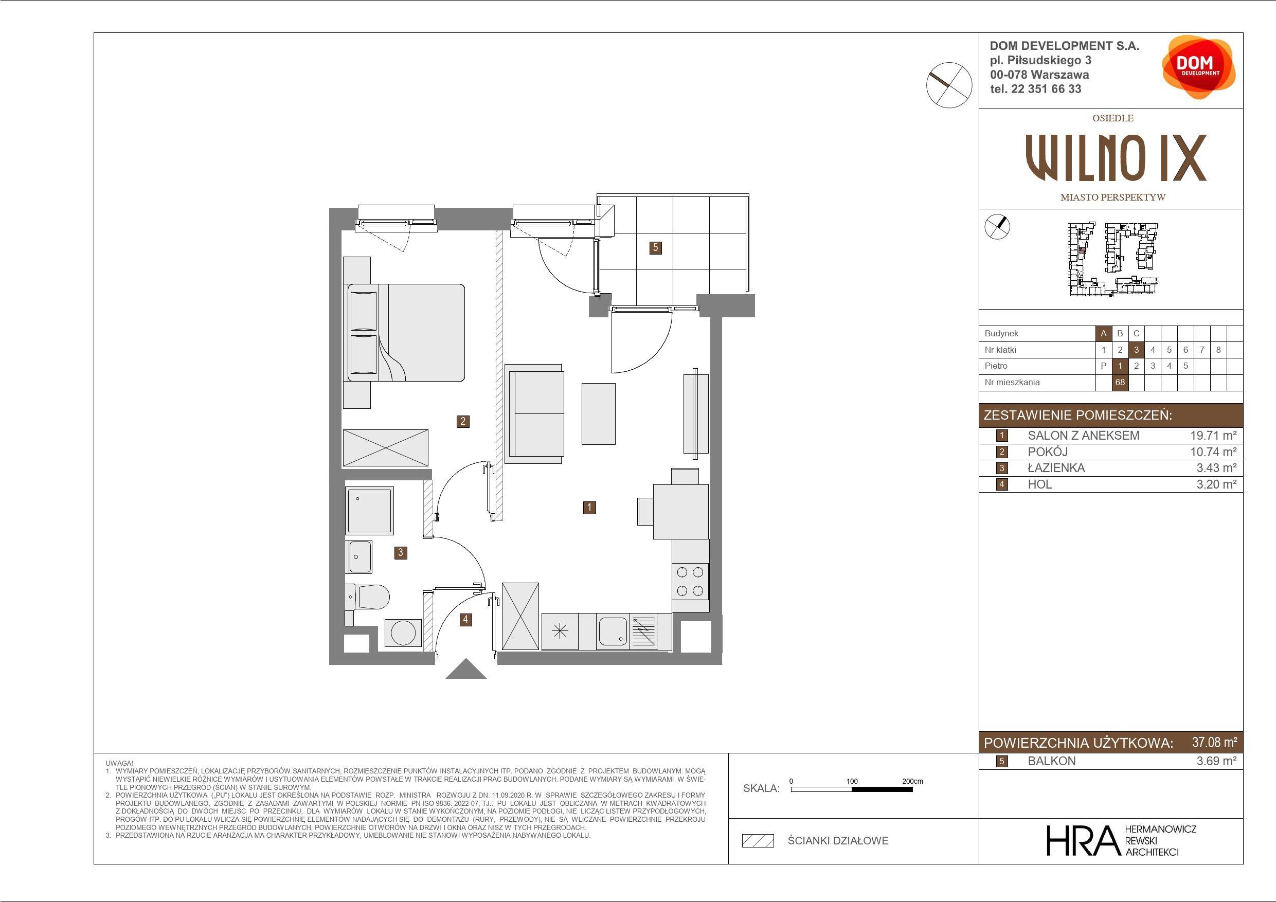 OSIEDLE WILNO – inwestycja Dom Development - lokal A 68, budynek A