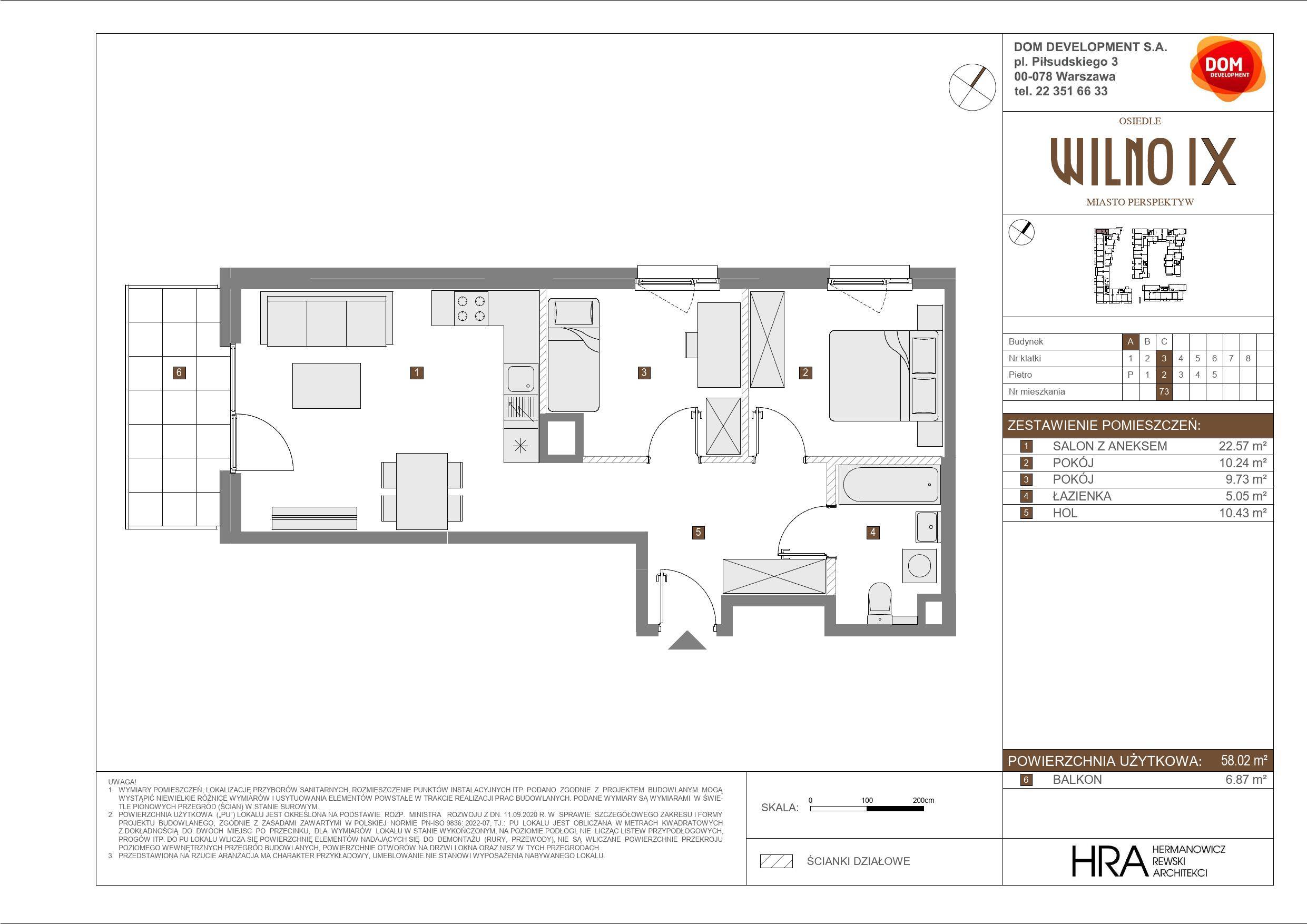 OSIEDLE WILNO – inwestycja Dom Development - lokal A 73, budynek A