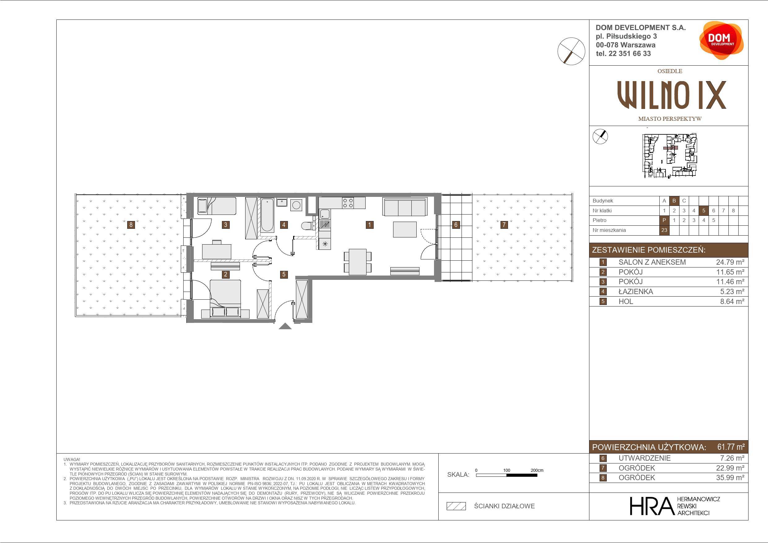 OSIEDLE WILNO – inwestycja Dom Development - lokal B 23, budynek B