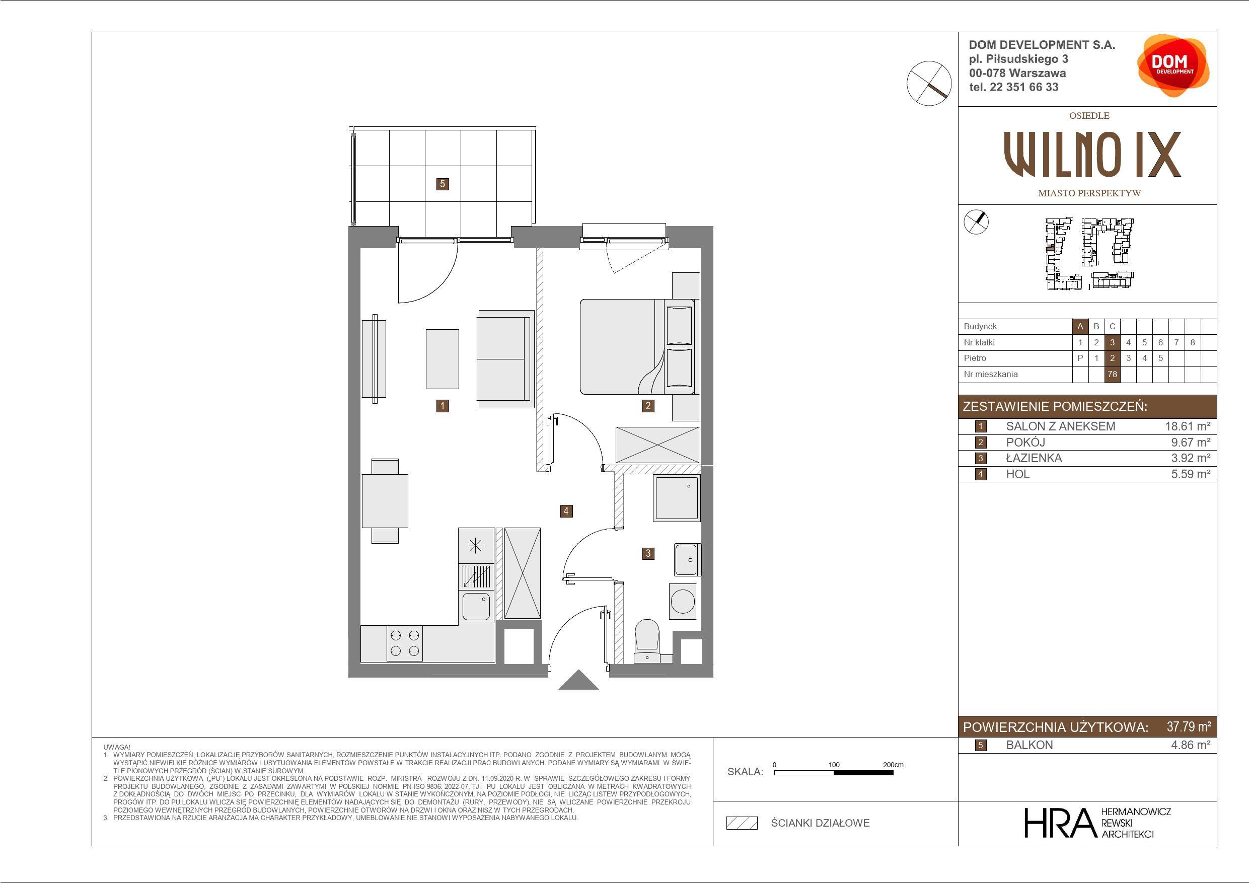 OSIEDLE WILNO – inwestycja Dom Development - lokal A 78, budynek A