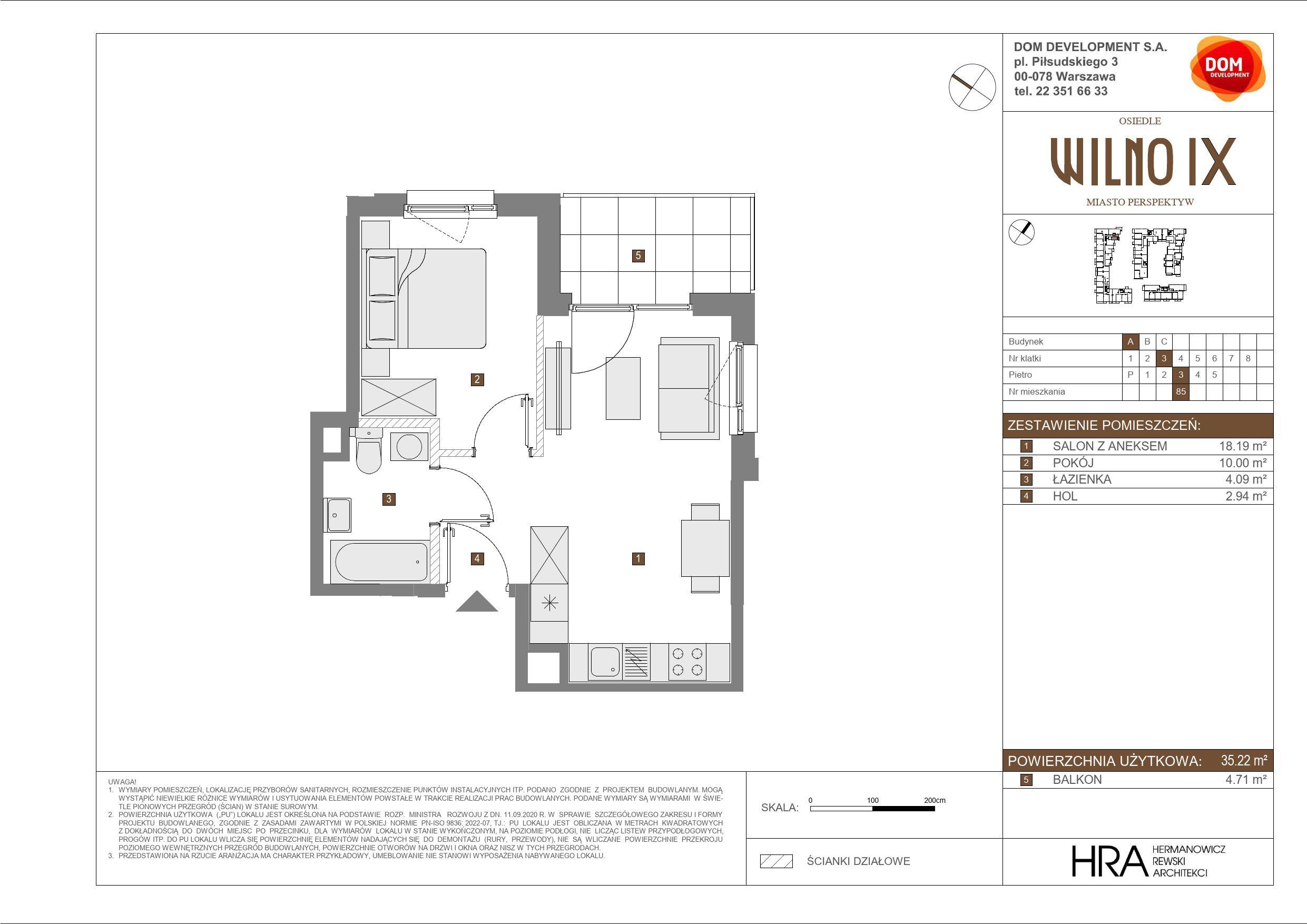 OSIEDLE WILNO – inwestycja Dom Development - lokal A 85, budynek A