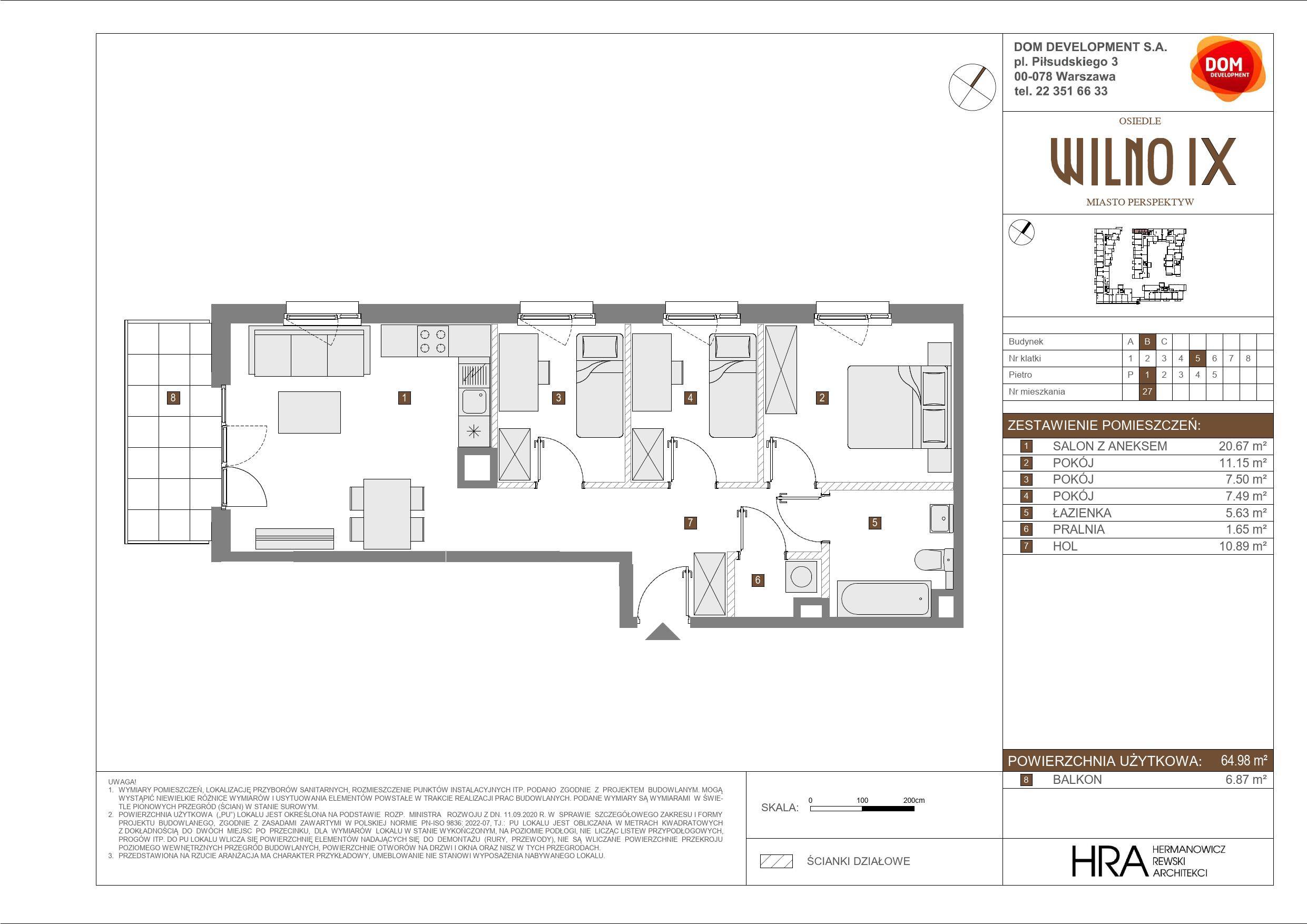 OSIEDLE WILNO – inwestycja Dom Development - lokal B 27, budynek B