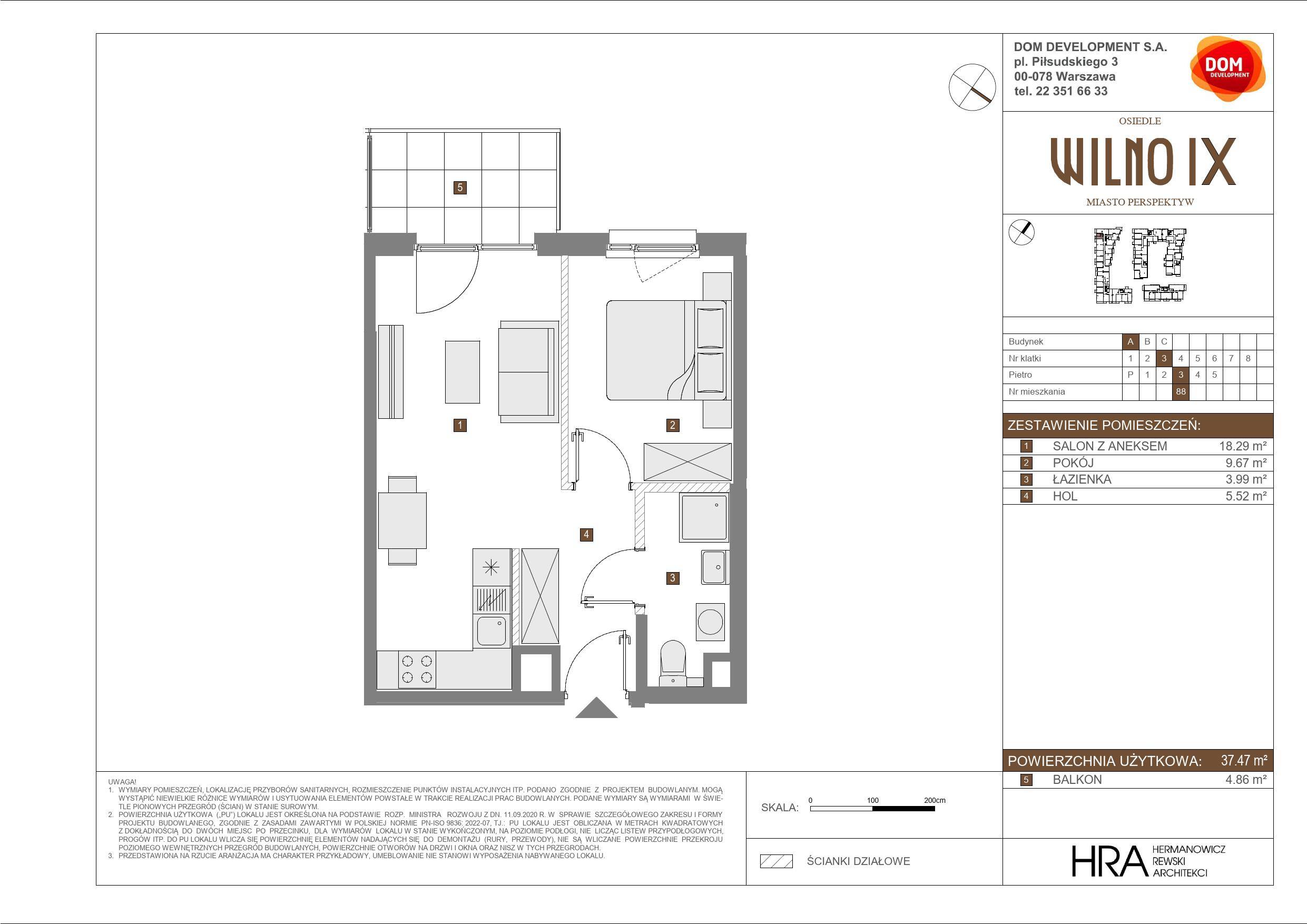OSIEDLE WILNO – inwestycja Dom Development - lokal A 88, budynek A