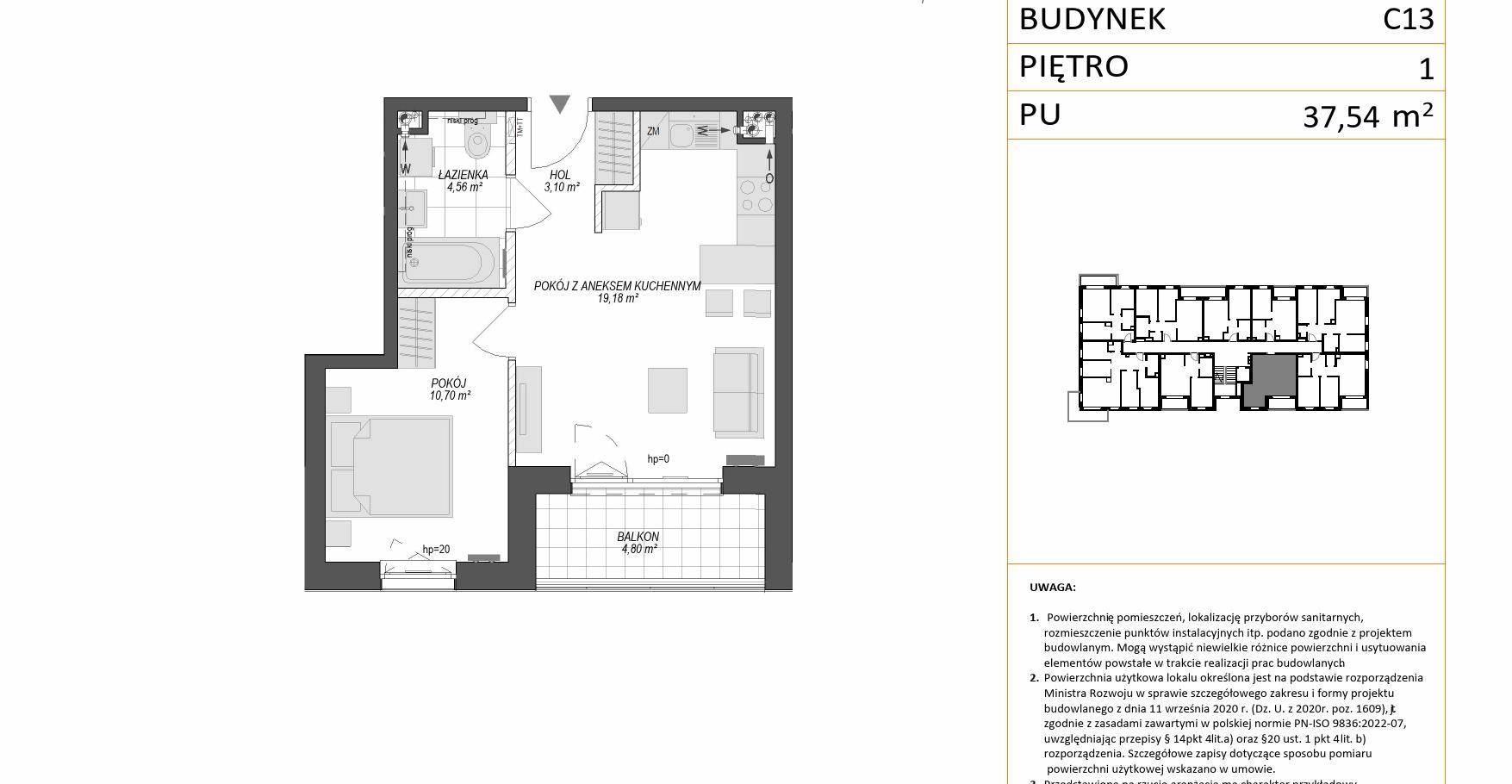KONSTELACJA – inwestycja Dom Development - lokal C13 18, budynek C13