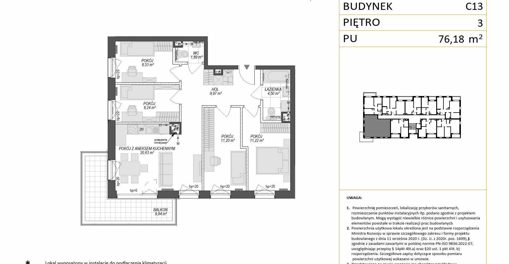 KONSTELACJA – inwestycja Dom Development - lokal C13 29, budynek C13