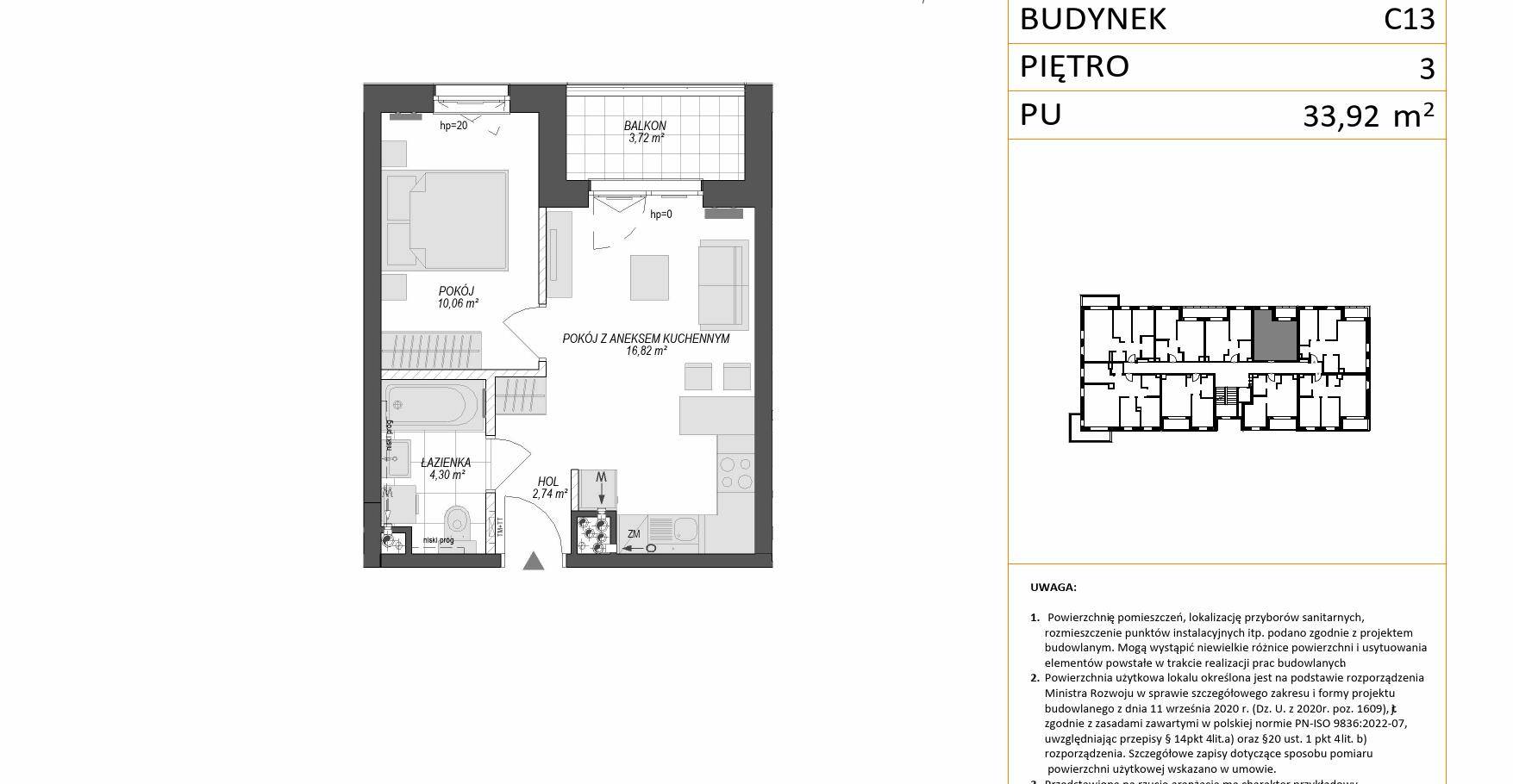 KONSTELACJA – inwestycja Dom Development - lokal C13 33, budynek C13