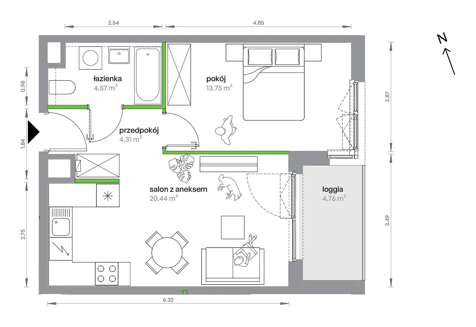 M Bemowo – inwestycja Develia - lokal AA0207/4, budynek Etap IV
