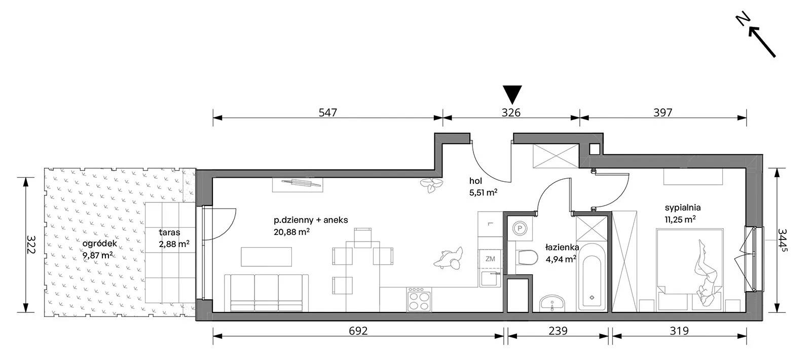 Trzcinowa Vita – inwestycja Develia - lokal 18A/024, budynek Etap I