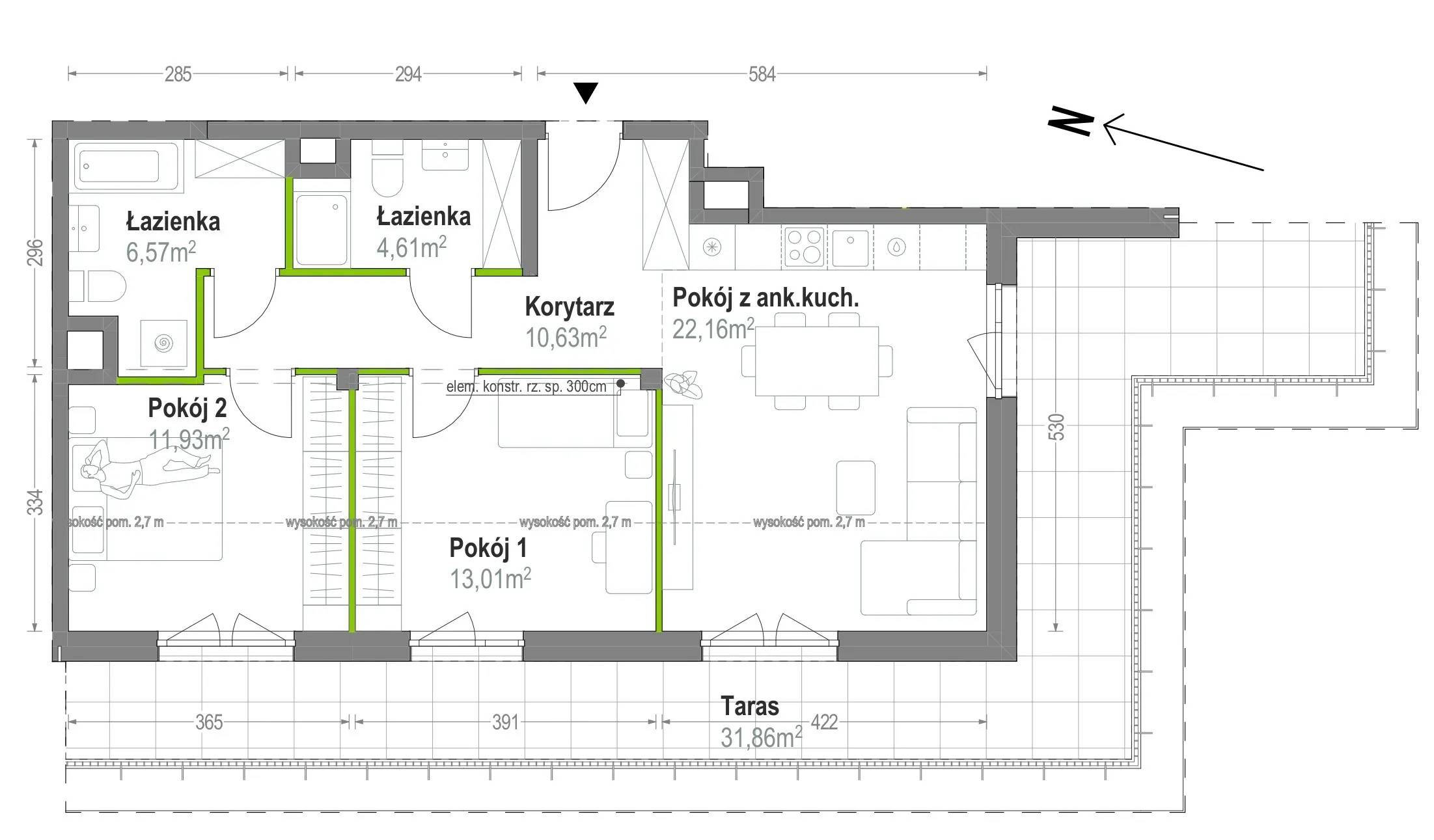 Głębocka Vita – inwestycja Develia - lokal B.A.4.03, budynek Etap I