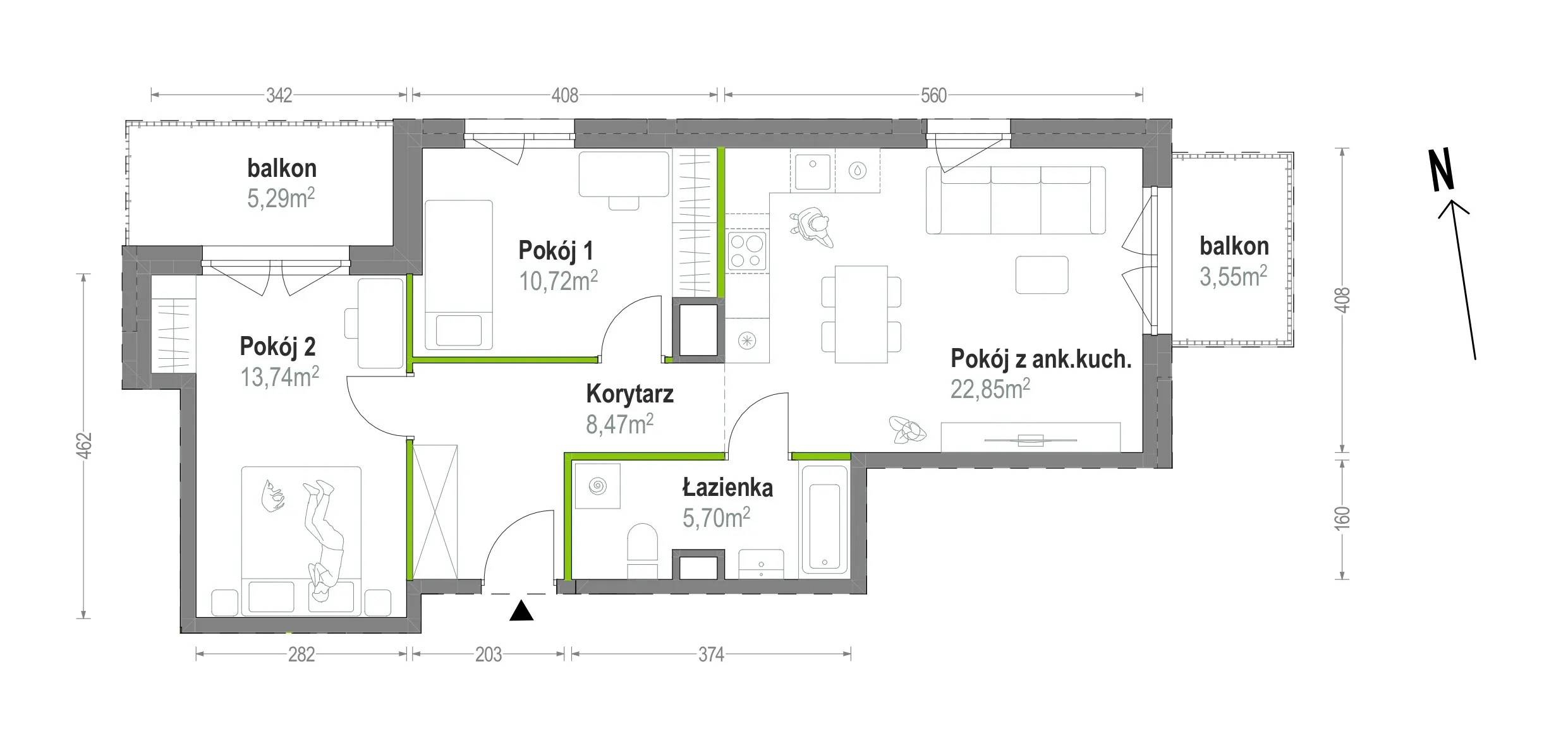 Głębocka Vita – inwestycja Develia - lokal A.A.3.02, budynek Etap I