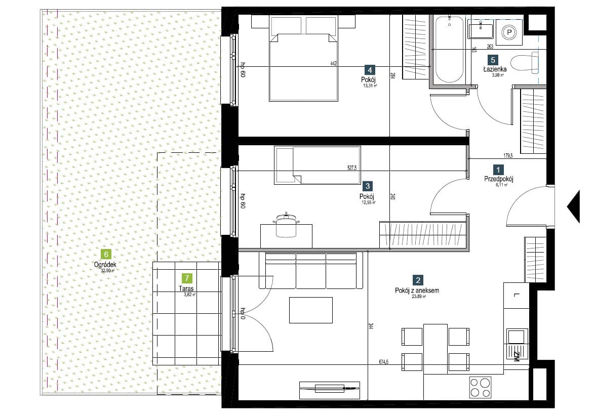 Pilczycka Vita – inwestycja Develia - lokal BA0005, budynek Etap I