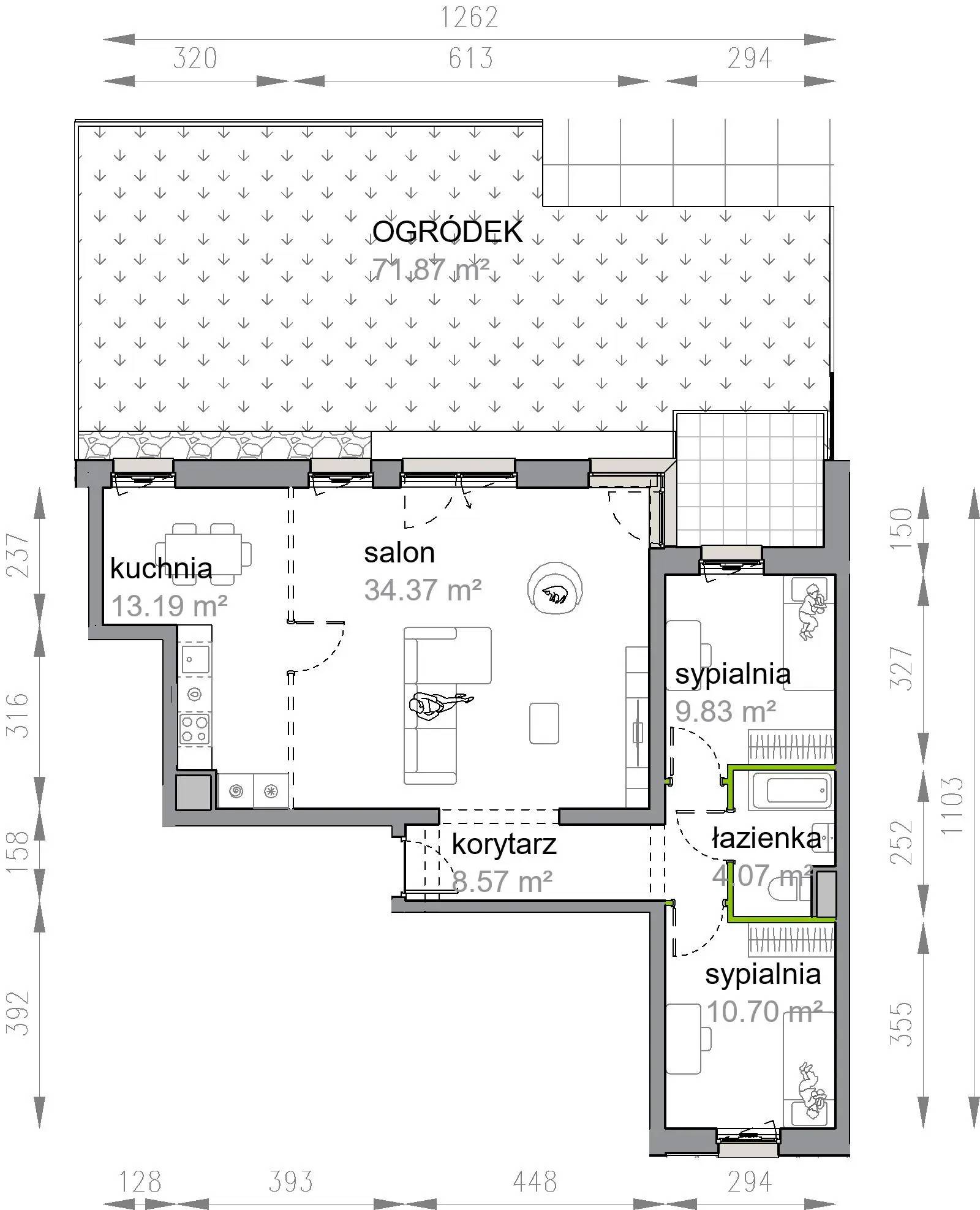 Przy Parku Vita – inwestycja Develia - lokal M3/2/0/3, budynek Etap III