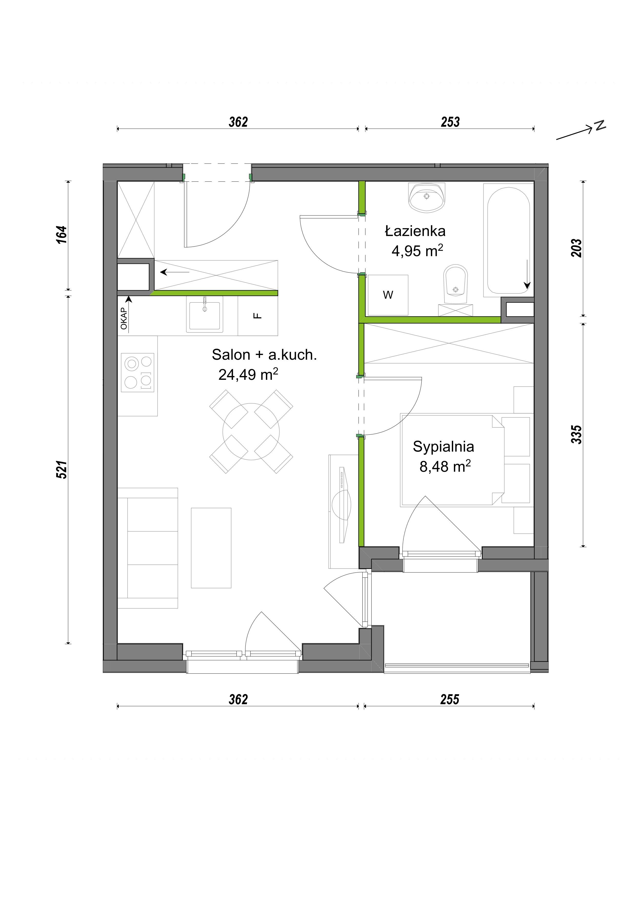 Orawska Vita – inwestycja Develia - lokal F2/G/02, budynek Etap III